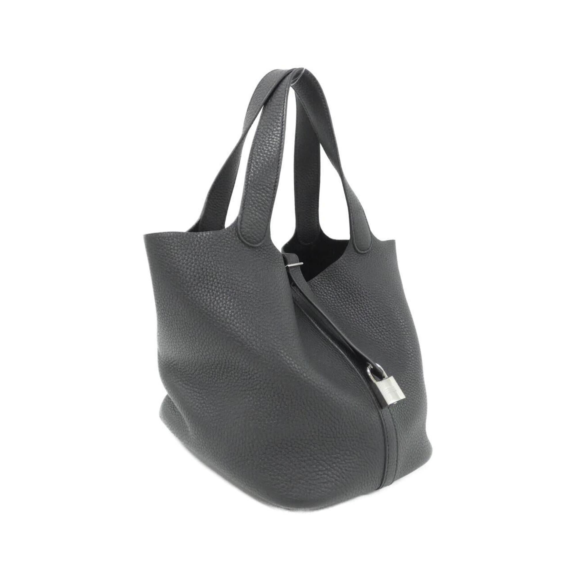 Hermes Black Taurillon Clemence Leather Handbag (Pre-Owned)