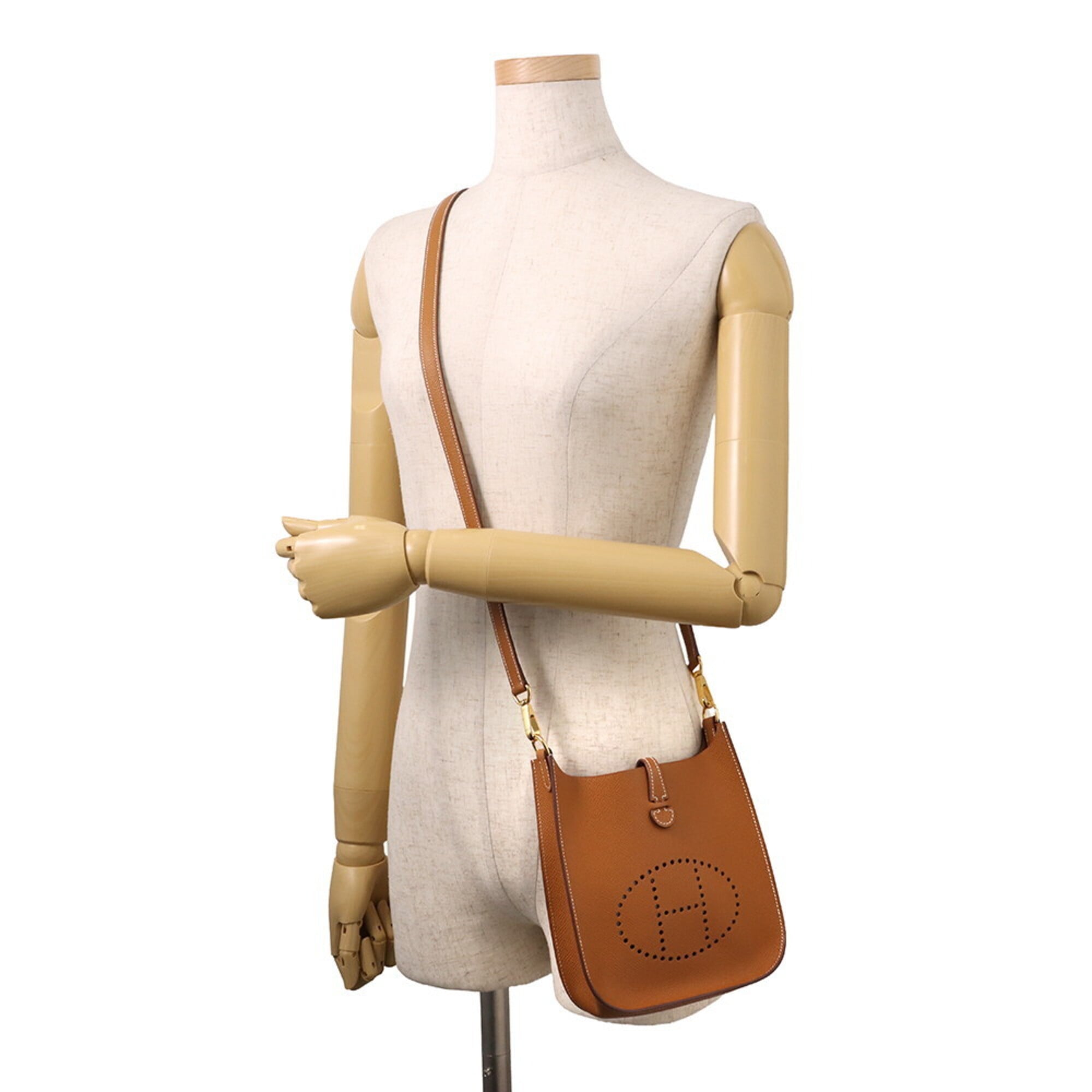 Hermes Gold Epsom Leather Shoulder Bag (Pre-Owned)