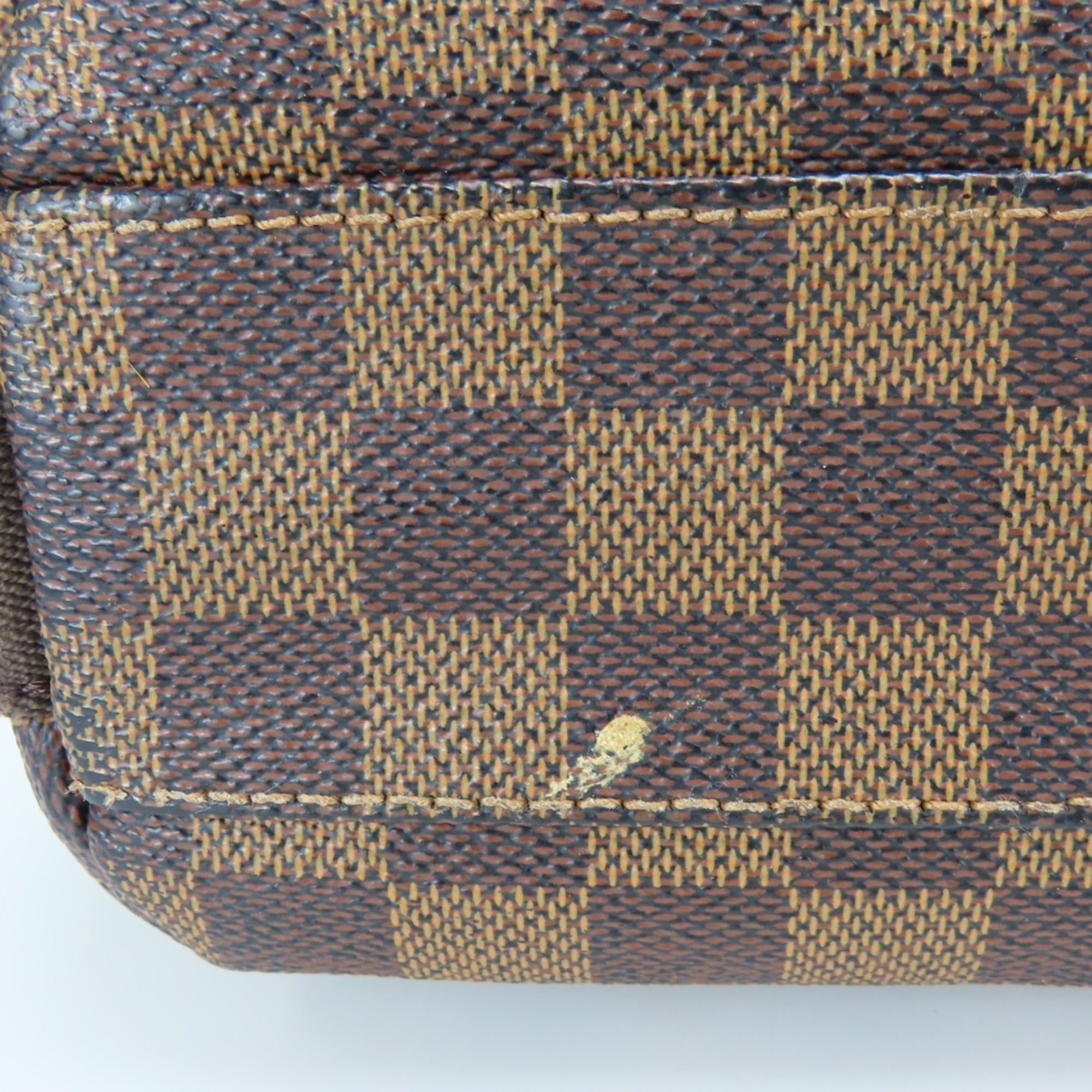 Louis Vuitton Damier Brown Damier Canvas Ebene Damier Canvas Leather Shoulder Bag (Pre-Owned)