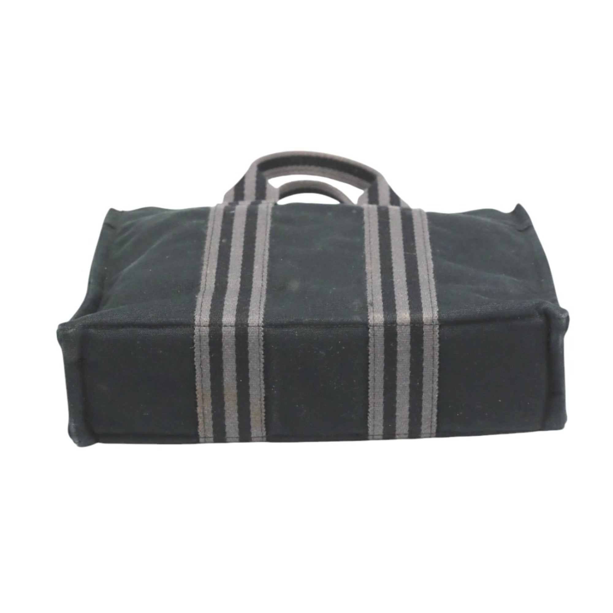 Hermes Her Line Gray Canvas Tote Bag (Pre-Owned)