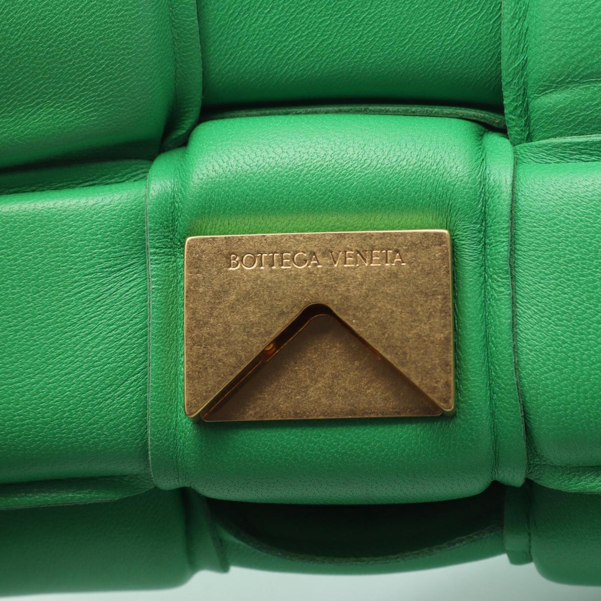 Bottega Veneta Green Leather Handbag Shoulder Bag (Pre-Owned)