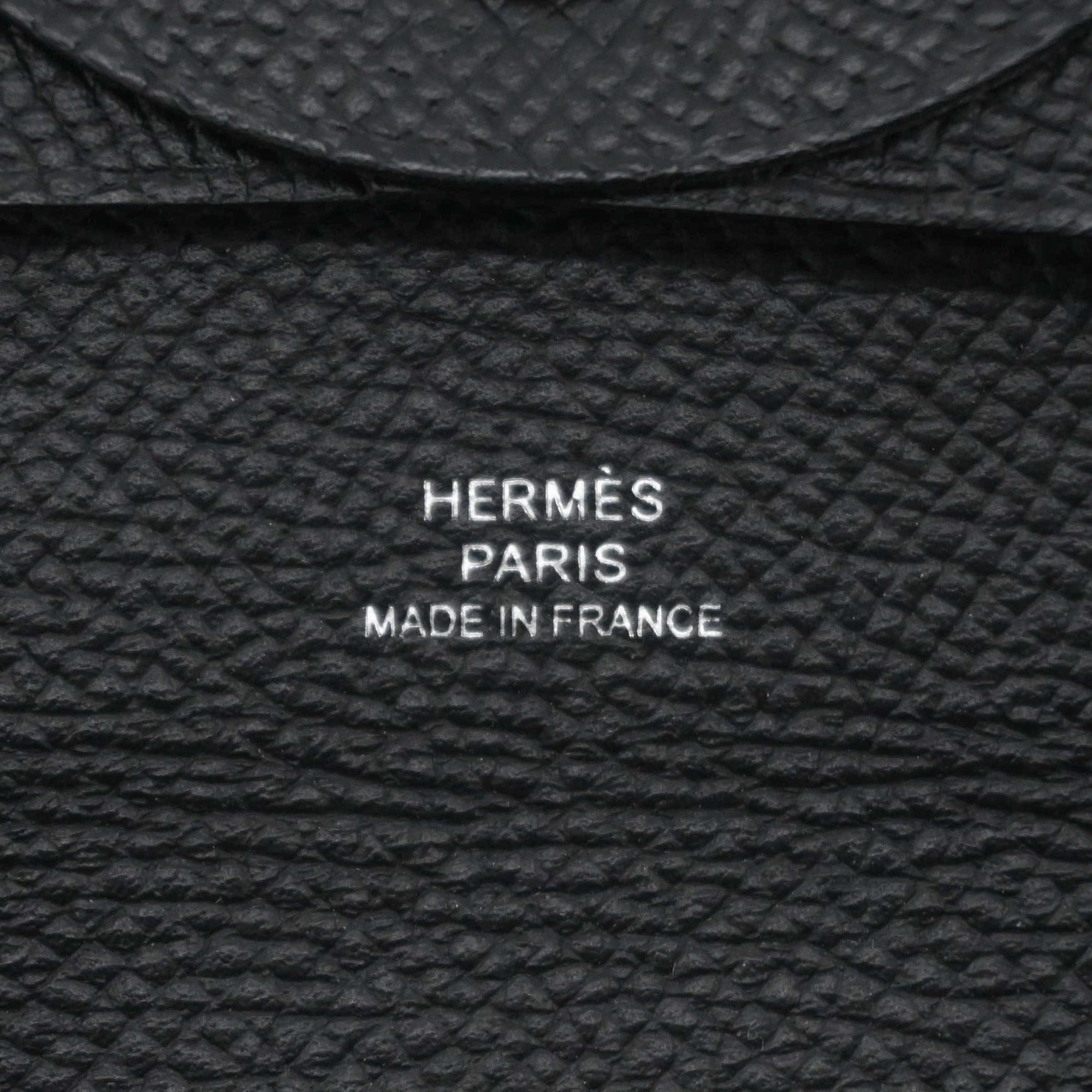 Hermes Black Epsom Leather Coin Purse/Coin Case (Pre-Owned)