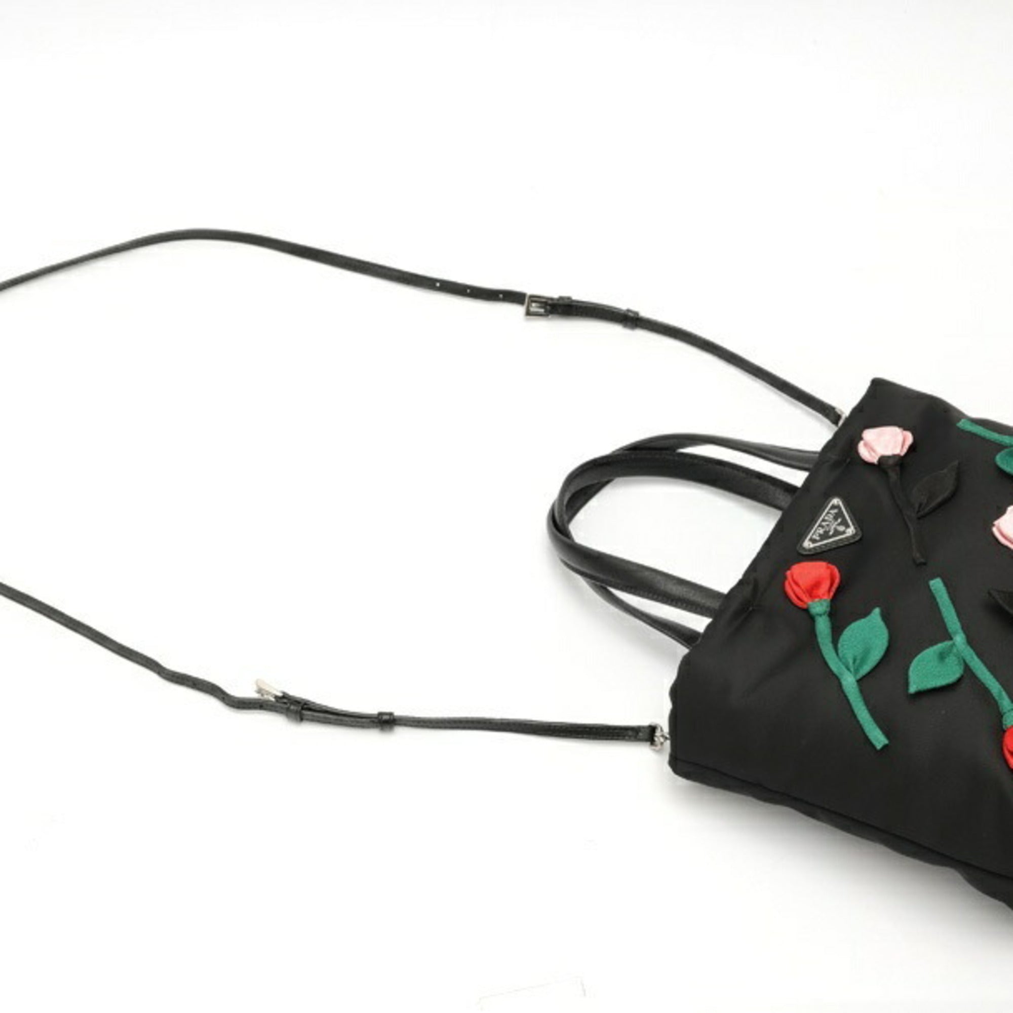 Prada Black Nylon Shoulder Bag Tote Bag (Pre-Owned)
