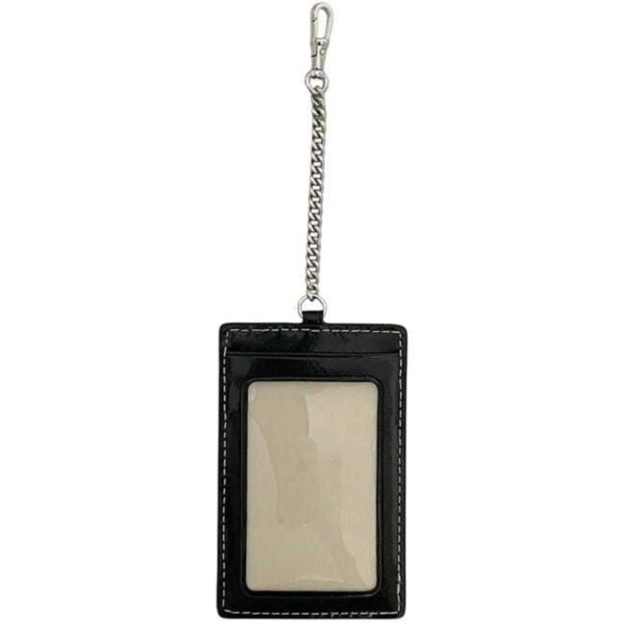 Tory Burch Black White Canvas Leather Long Wallet (Bi-Fold) (Pre-Owned)