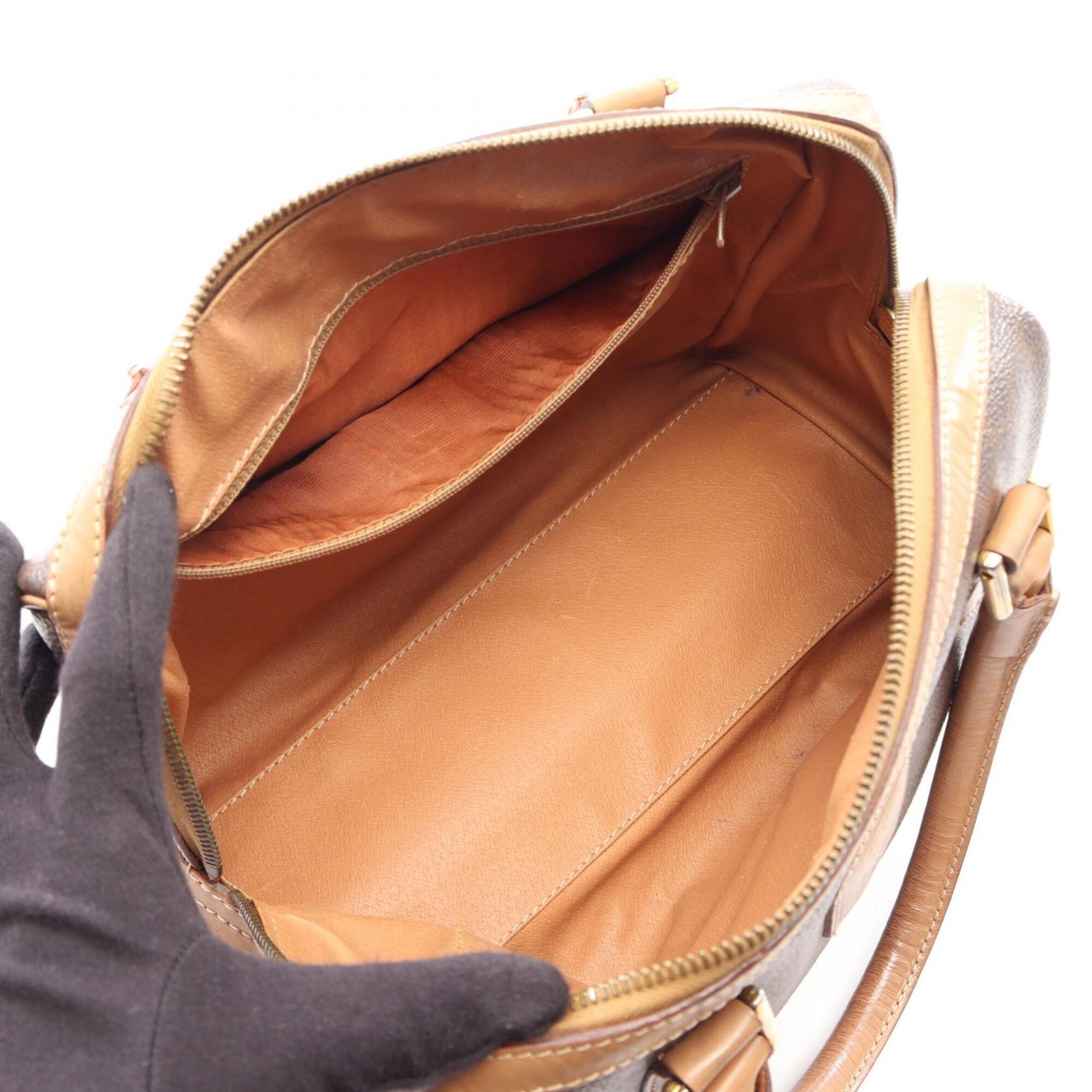 Celine Beige Brown Coated Canvas Pvc Leather Handbag (Pre-Owned)