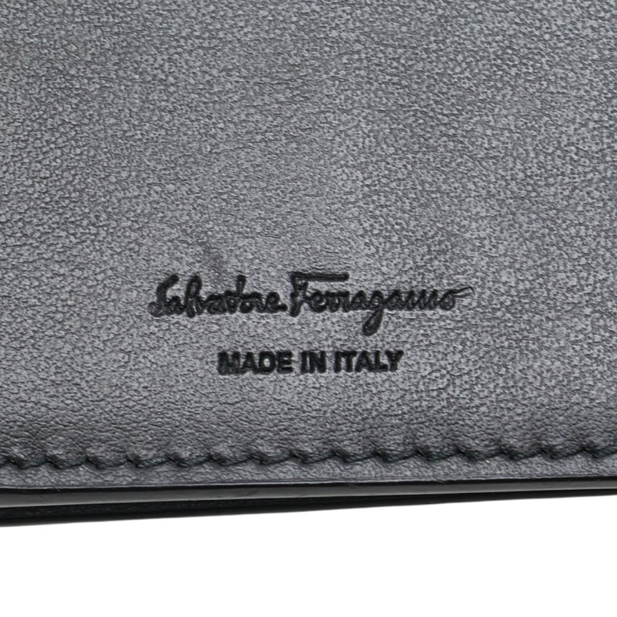 Salvatore Ferragamo Black Leather Long Wallet (Bi-Fold) (Pre-Owned)