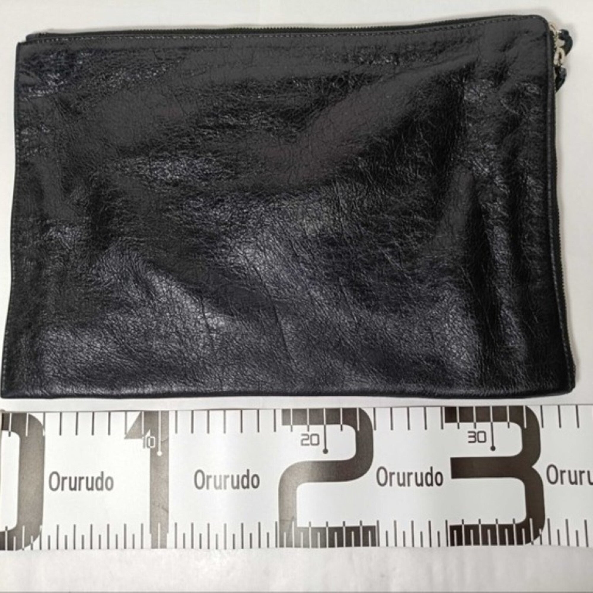 Balenciaga Black Leather Clutch Bag (Pre-Owned)