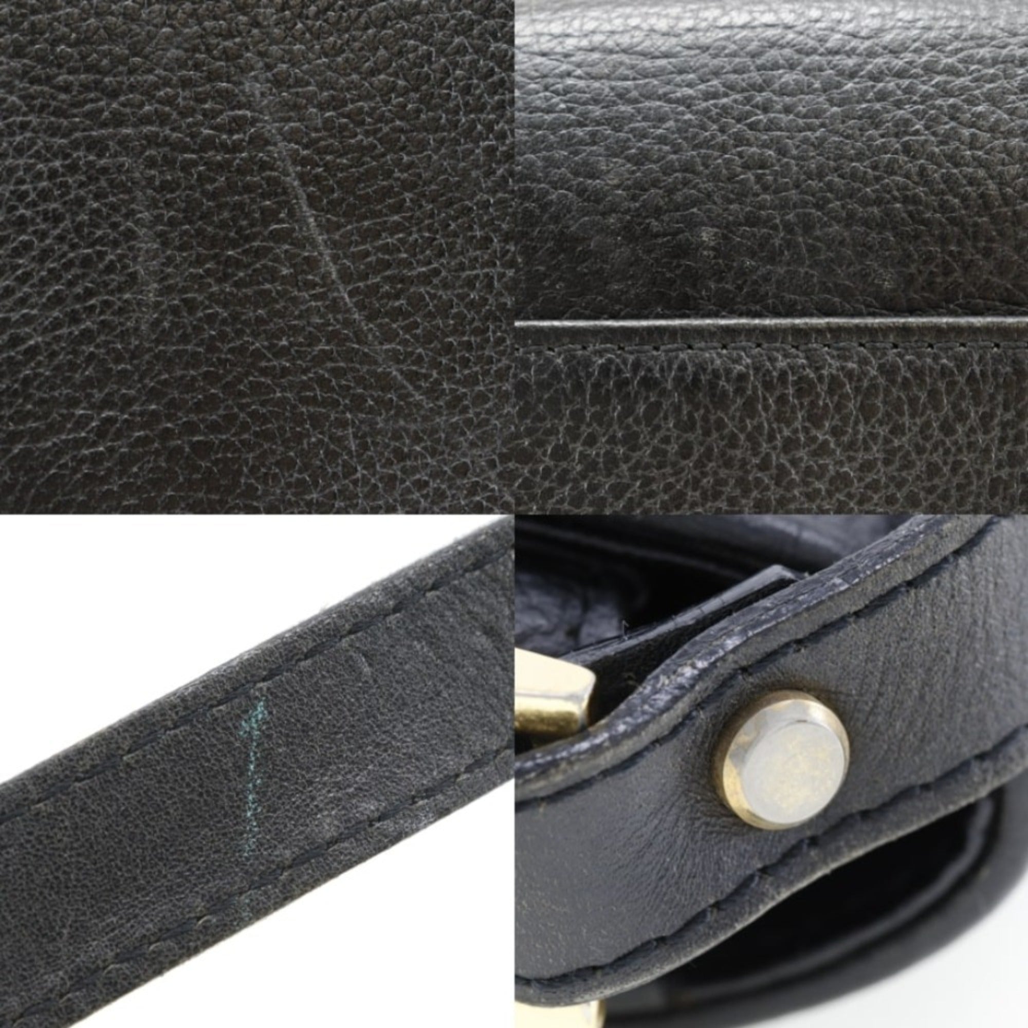 Burberry Black Leather Shoulder Bag (Pre-Owned)