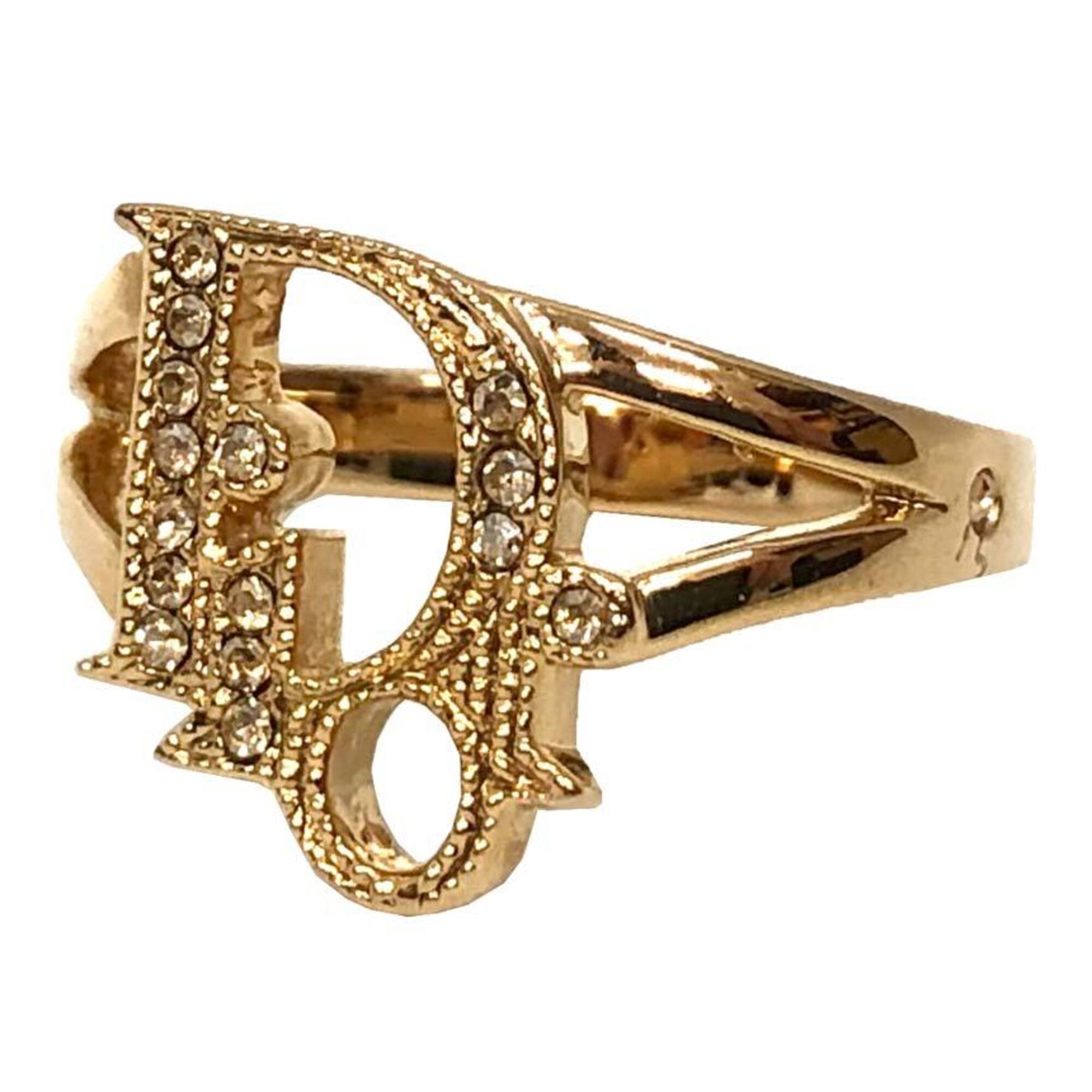 Christian Dior Gold Metal Band Ring (Pre-Owned)