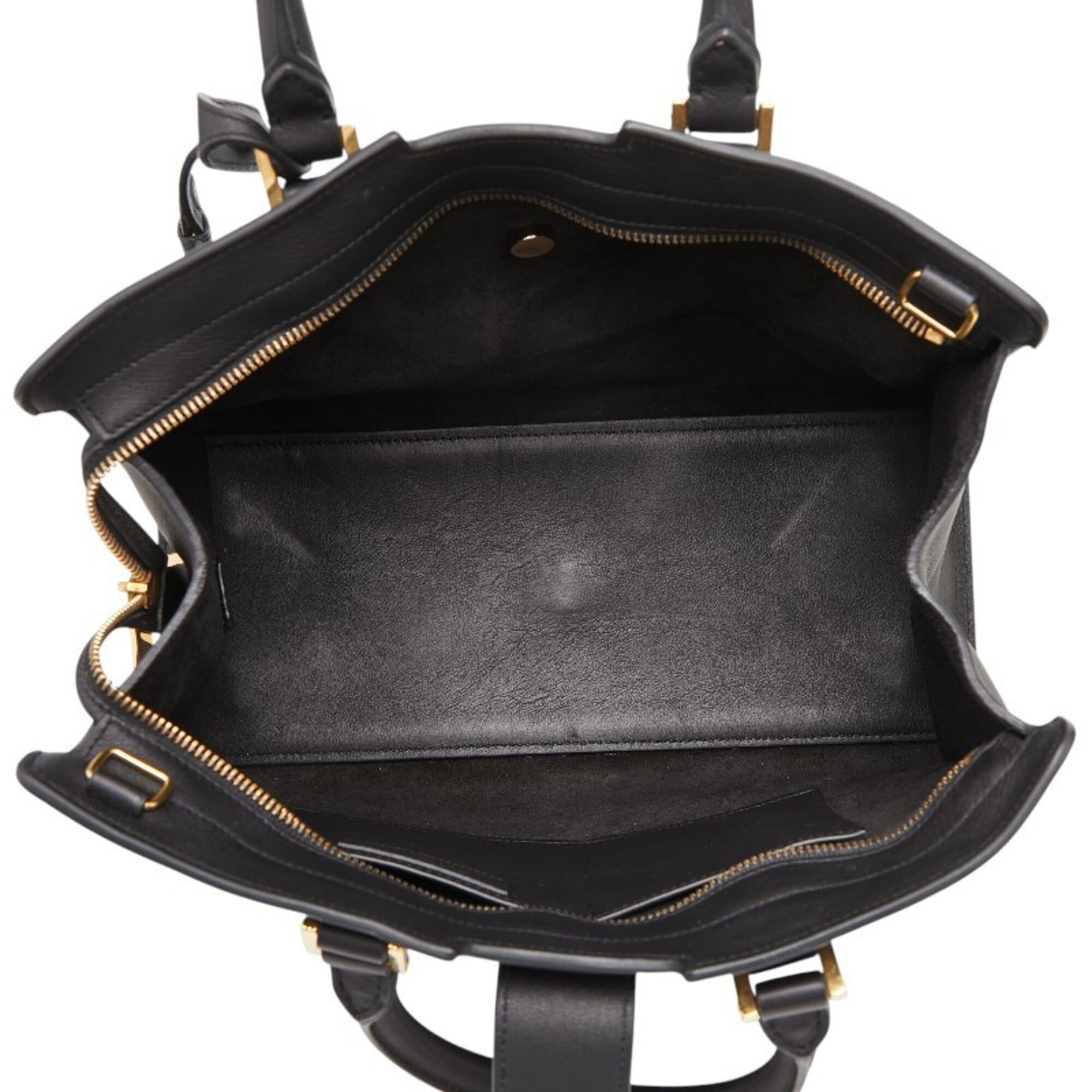 Saint Laurent Black Leather Handbag Shoulder Bag (Pre-Owned)