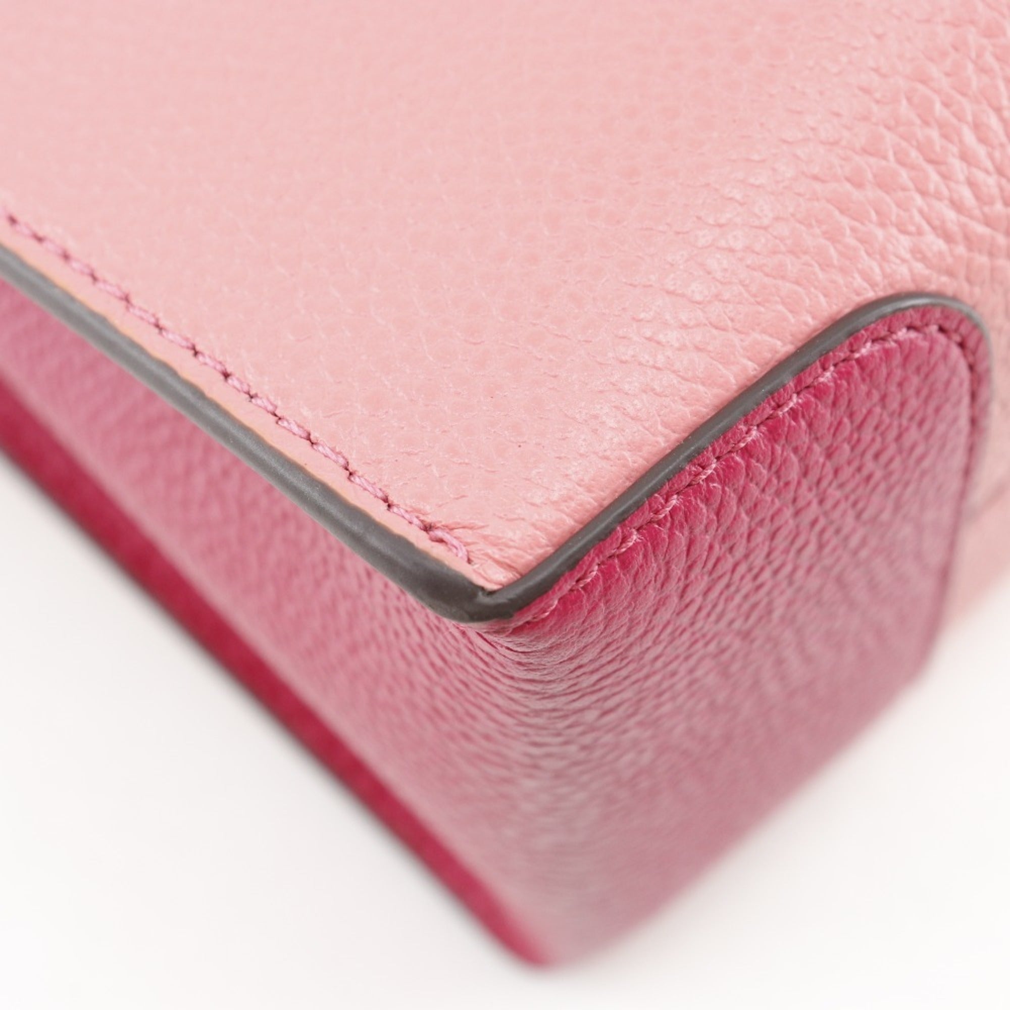 Michael Kors Pink Red Color Leather Handbag (Pre-Owned)