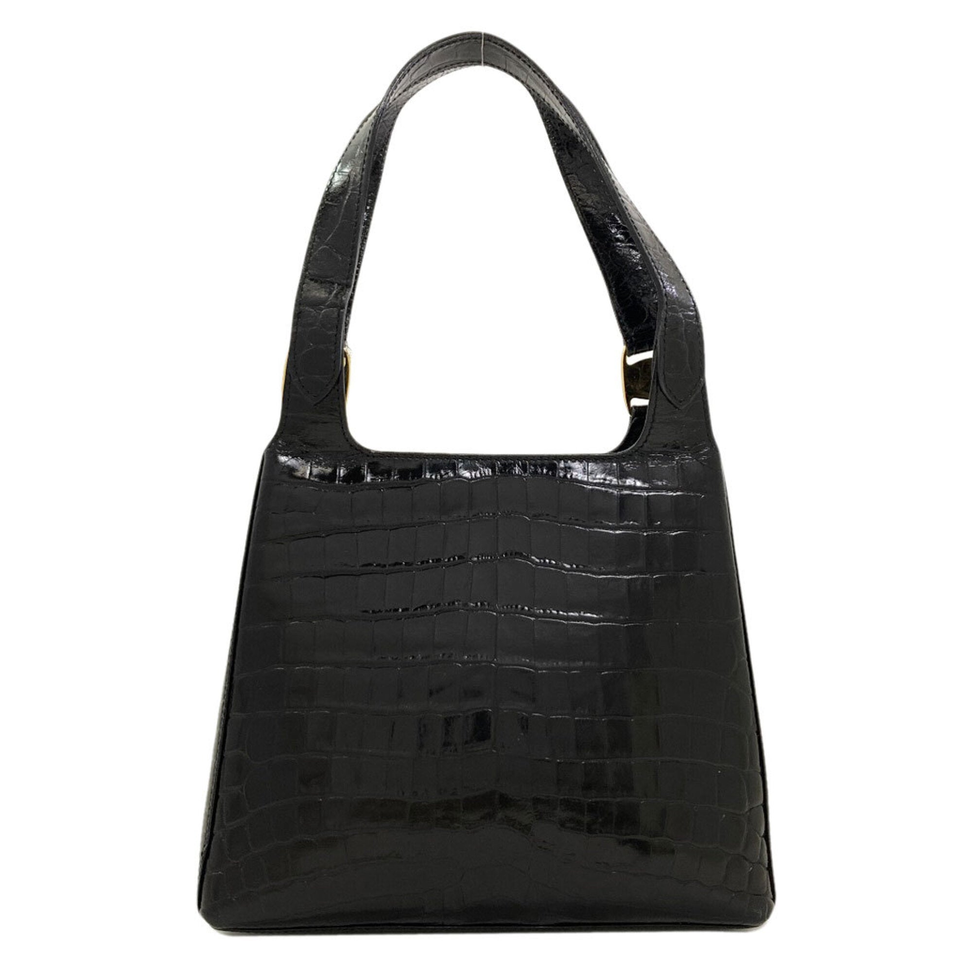 Salvatore Ferragamo Black Leather Handbag (Pre-Owned)