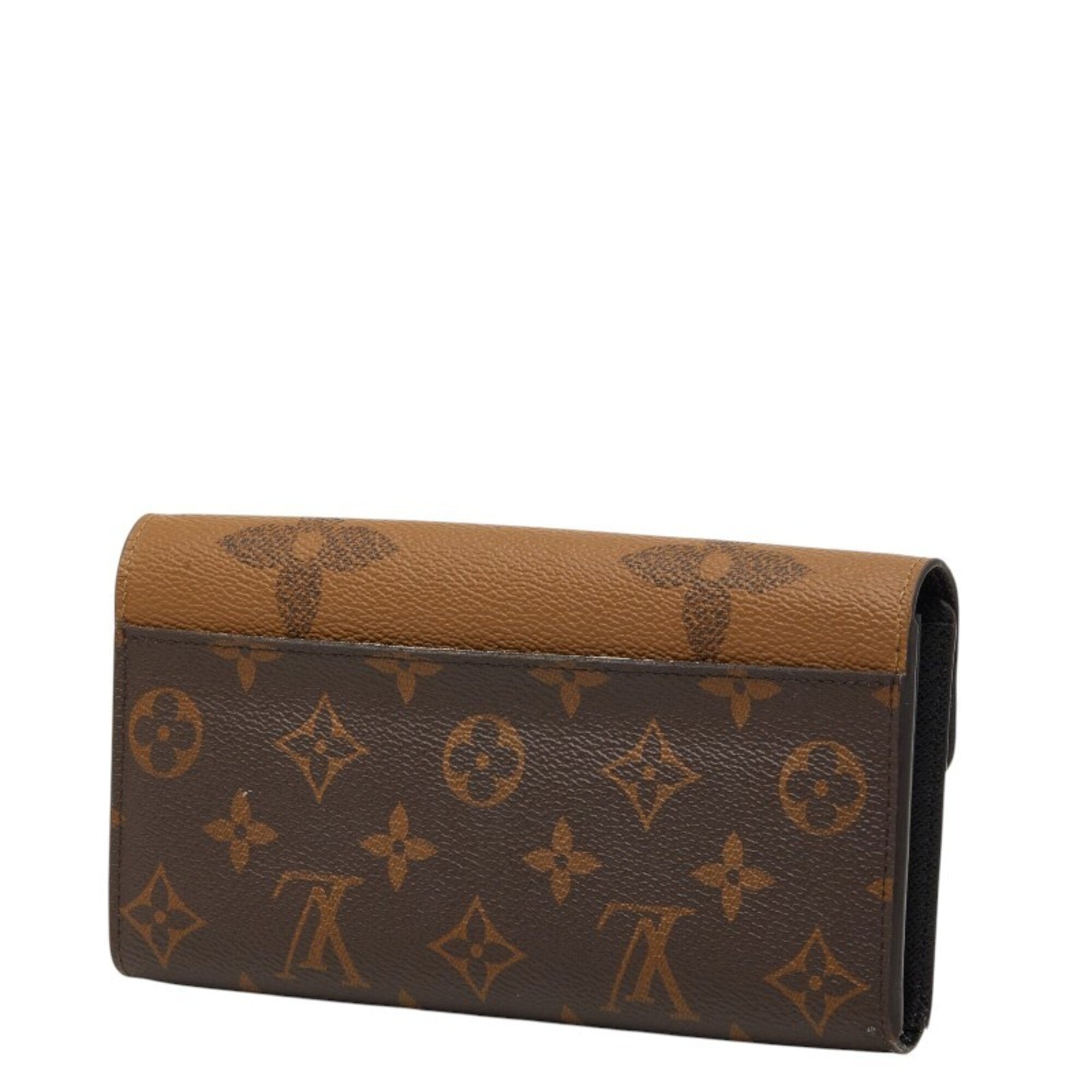 Louis Vuitton Monogram Brown Pvc Leather Long Wallet (Bi-Fold) (Pre-Owned)