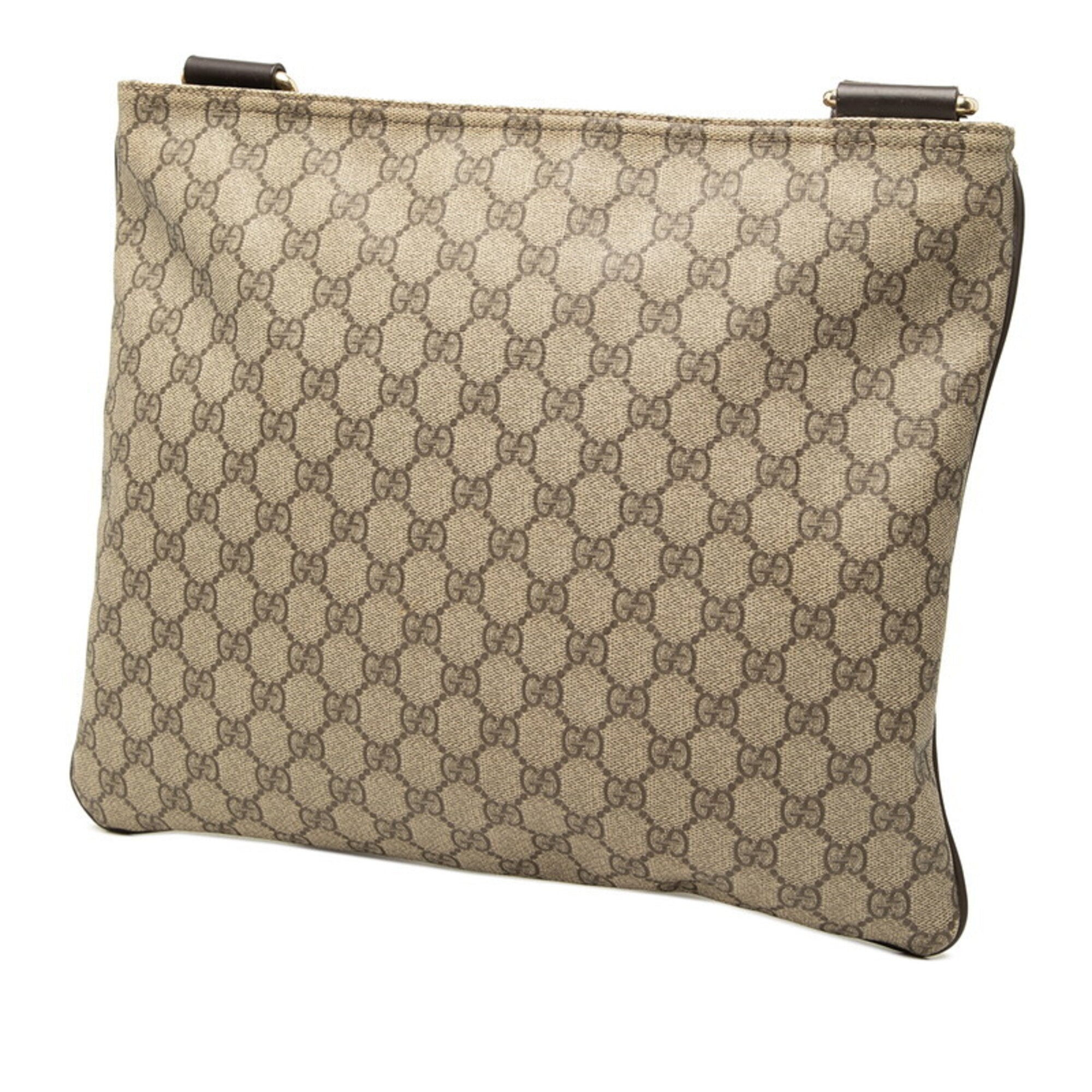 Gucci Beige Brown Pvc Shoulder Bag (Pre-Owned)