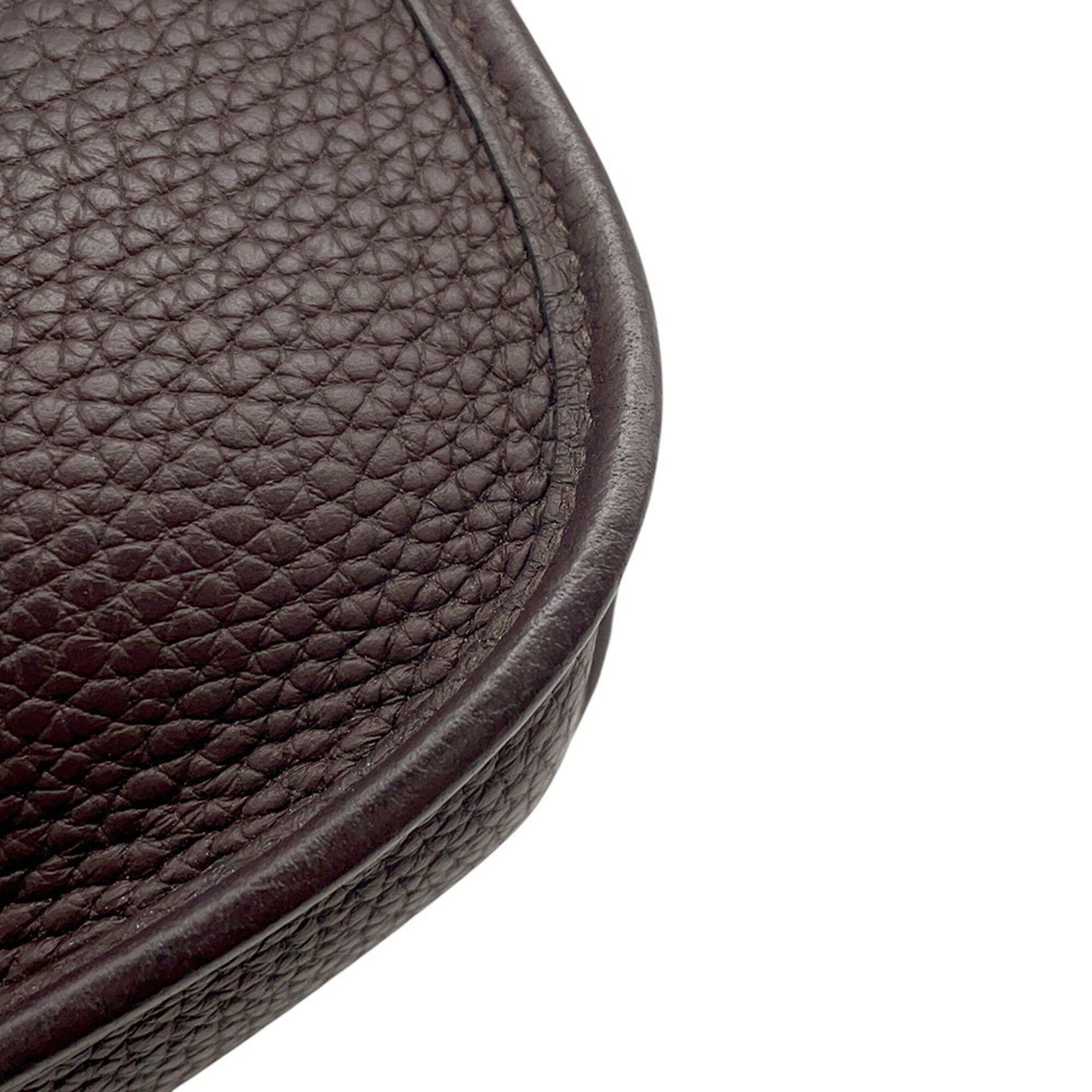 Hermes Evelyne Ebene Taurillon Clemence Leather Handbag (Pre-Owned)
