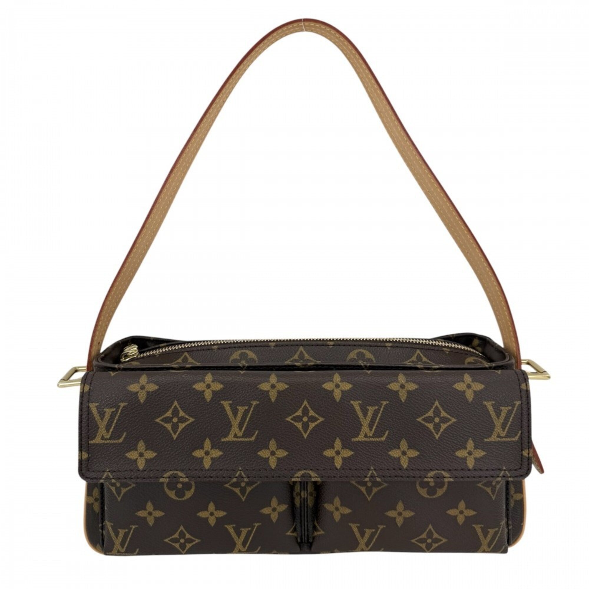 Louis Vuitton Brown Monogram Canvas Handbag Shoulder Bag (Pre-Owned)