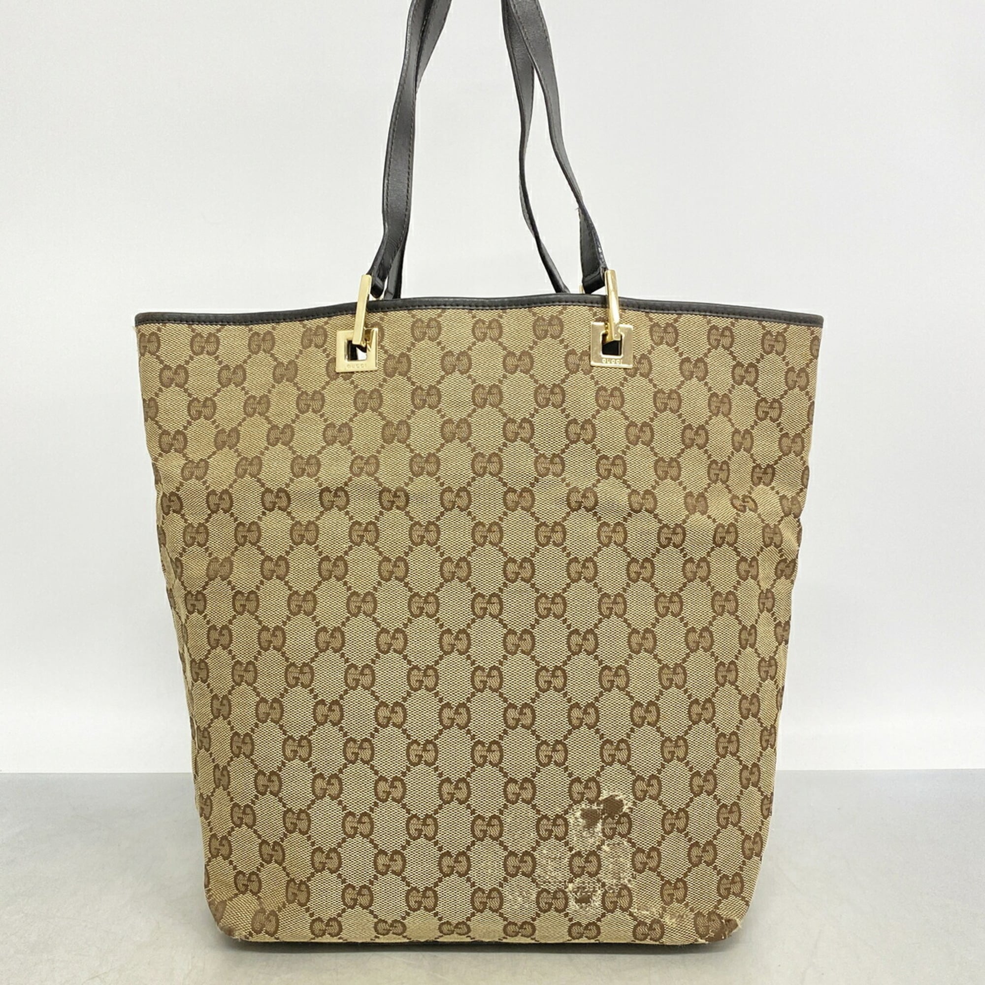 Gucci Brown Canvas Tote Bag (Pre-Owned)