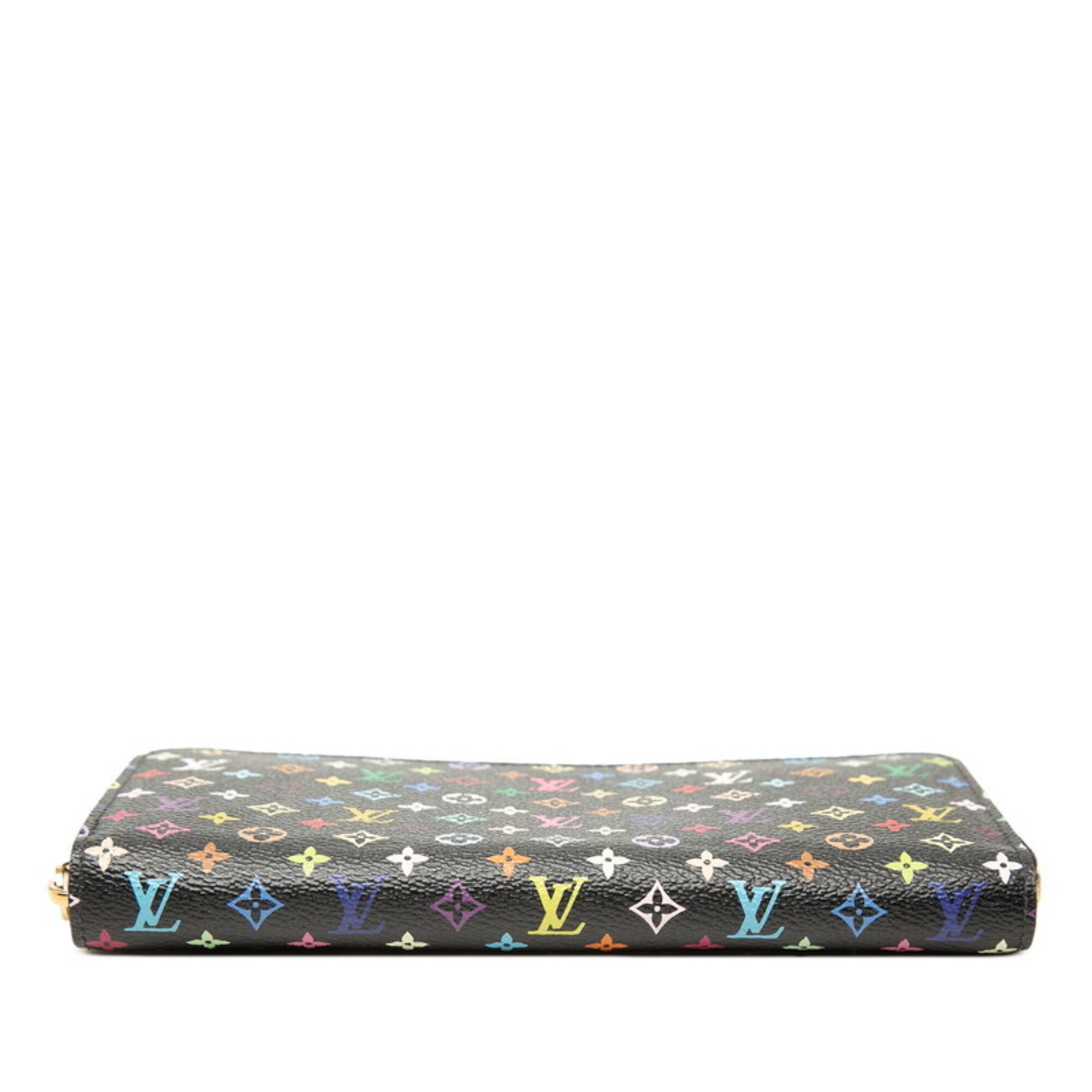 Louis Vuitton Black Multi-Color Pvc Leather Long Wallet (Bi-Fold) (Pre-Owned)