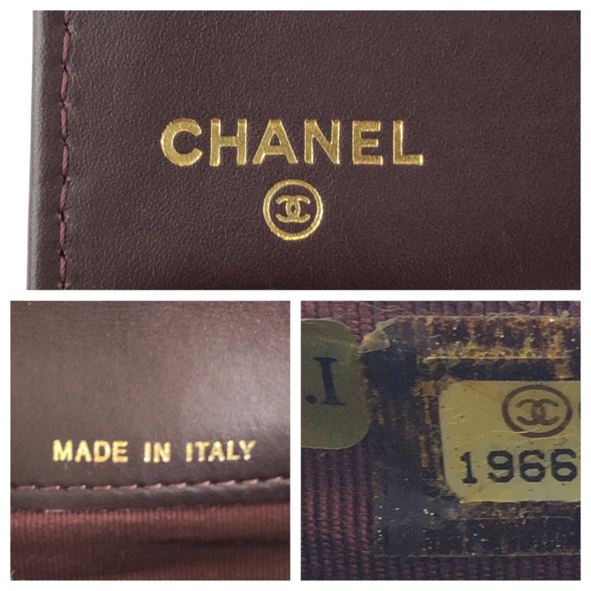 Chanel Black Grained Calfskin Long Wallet (Tri-Fold) (Pre-Owned)