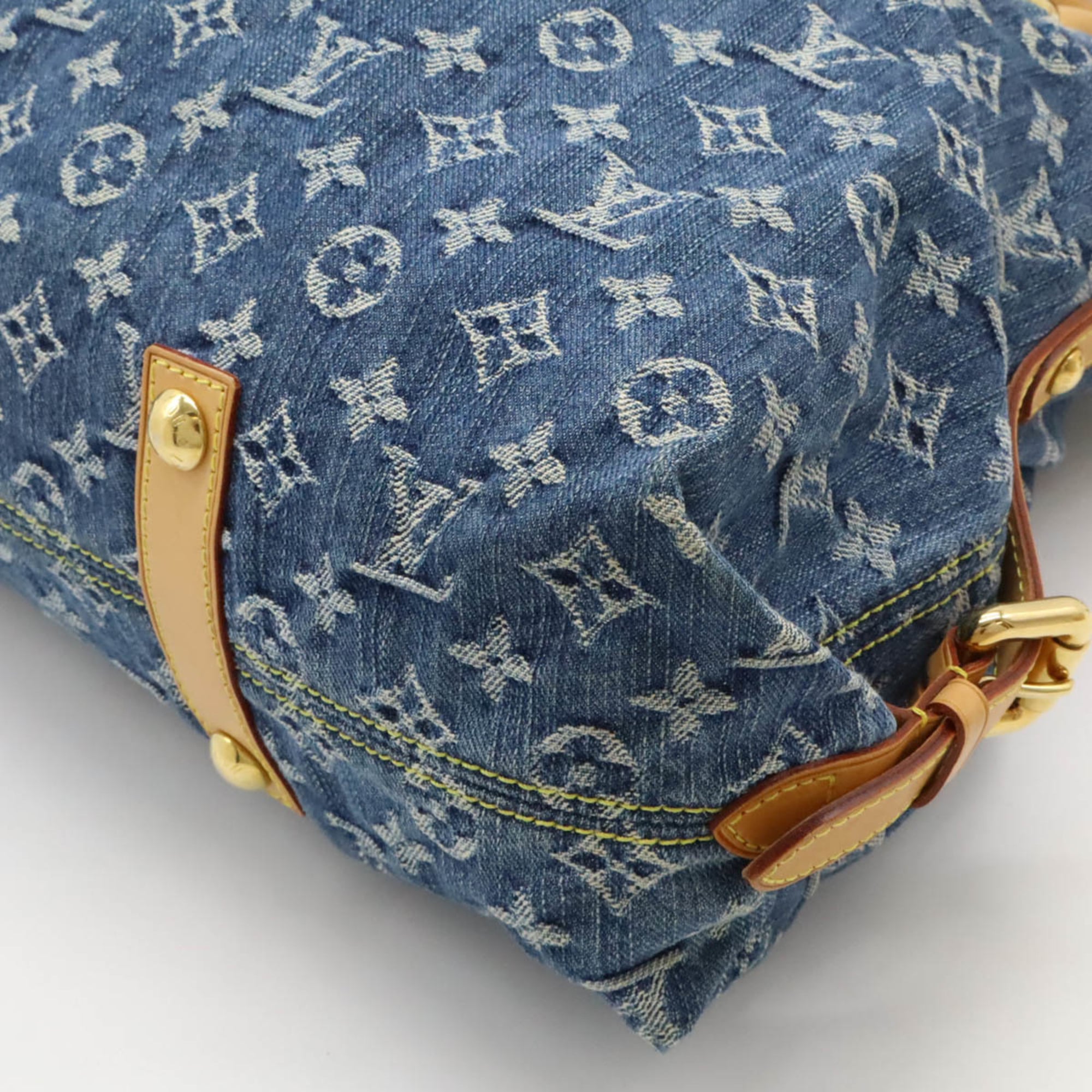 Louis Vuitton Monogram Denim Blue Monogram Denim Handbag Shoulder Bag Tote Bag (Pre-Owned)