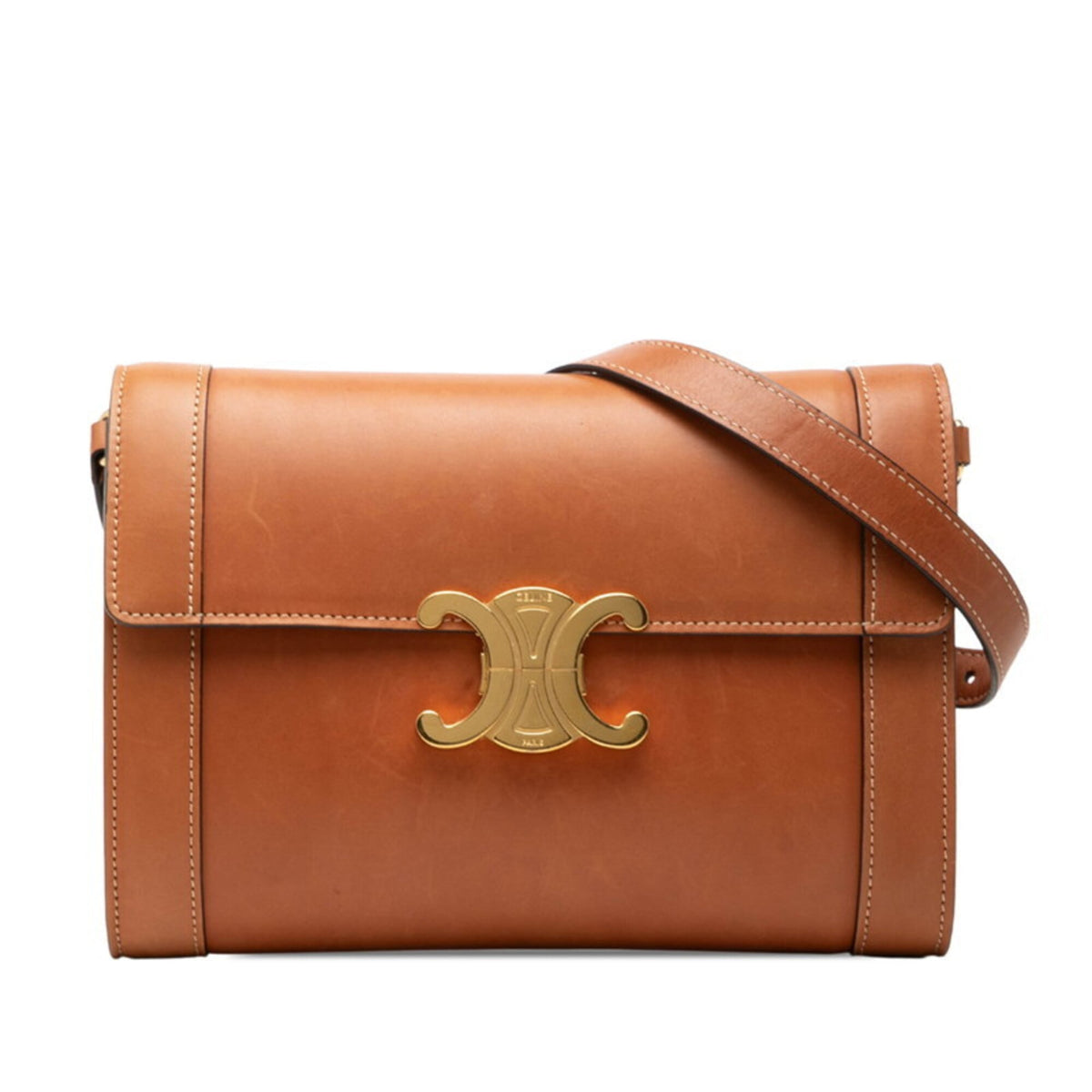 Celine Brown Leather Shoulder Bag (Pre-Owned)