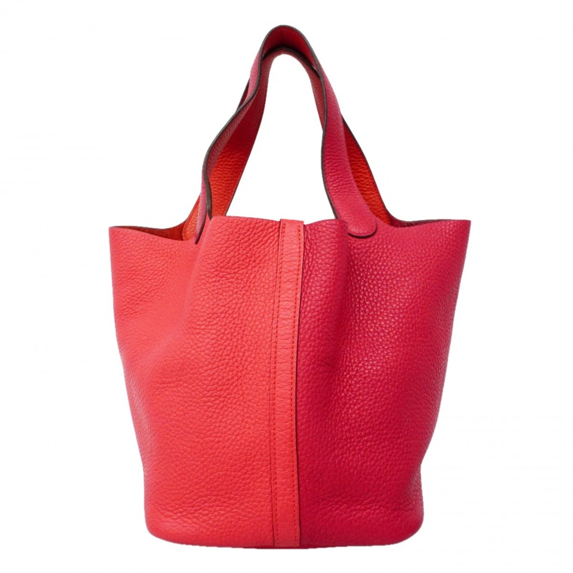Hermes Pink Taurillon Clemence Leather Handbag (Pre-Owned)