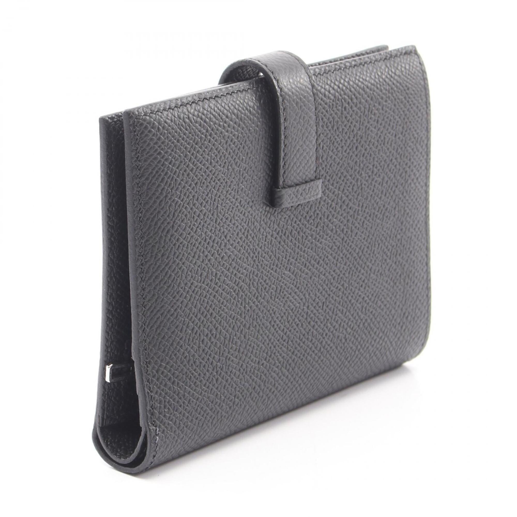 Hermes Black Epsom Leather Leather Wallet (Bi-Fold) (Pre-Owned)
