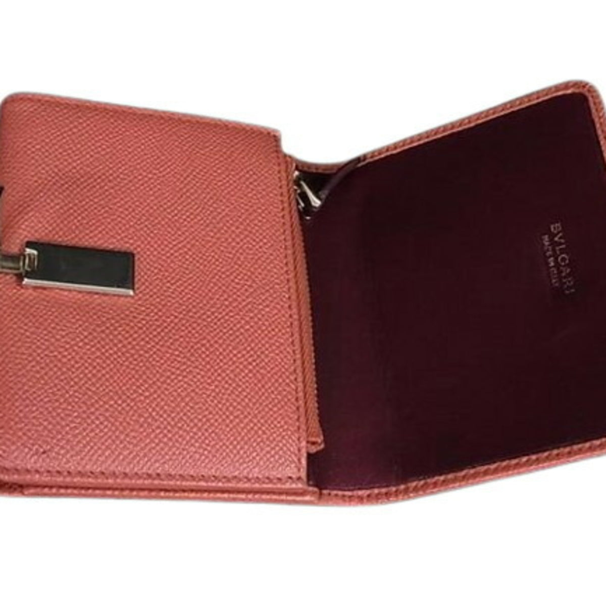 Bvlgari Orange Leather Wallet (Tri-Fold) (Pre-Owned)
