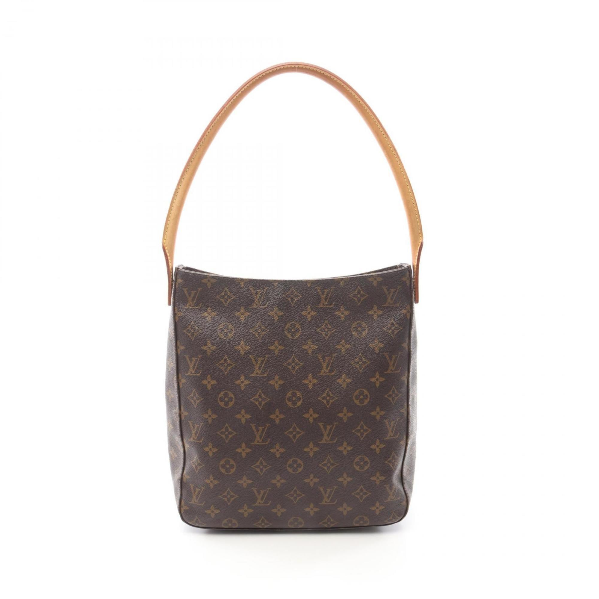 Louis Vuitton Brown Monogram Coated Canvas Leather Handbag Shoulder Bag (Pre-Owned)