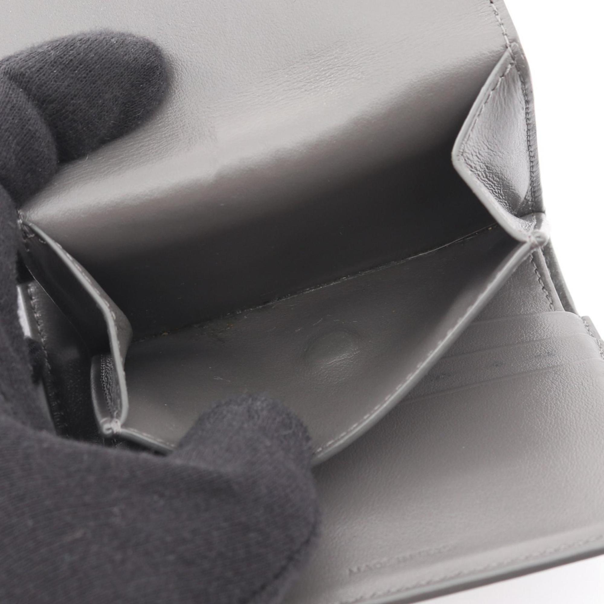 Celine Gray Leather Wallet (Tri-Fold) (Pre-Owned)
