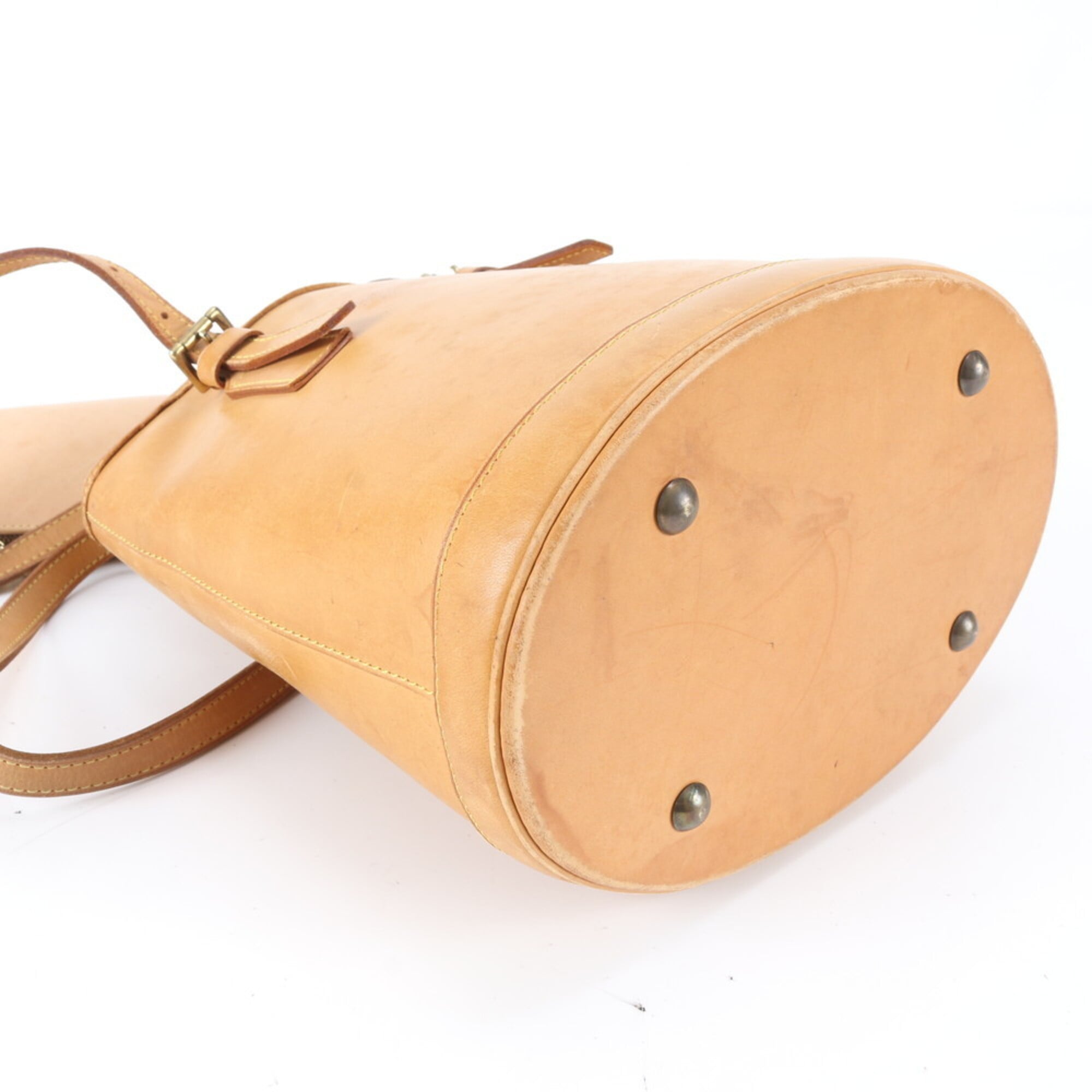 Louis Vuitton Natural Leather Handbag Pouch Shoulder Bag Tote Bag (Pre-Owned)
