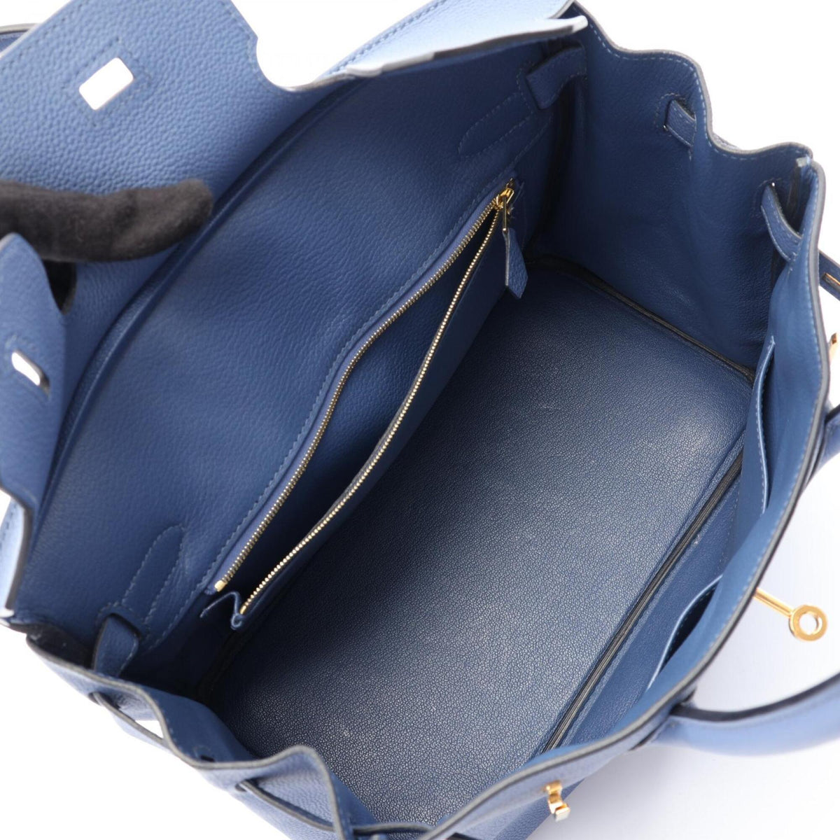 Hermes Blue Togo Leather Handbag (Pre-Owned)