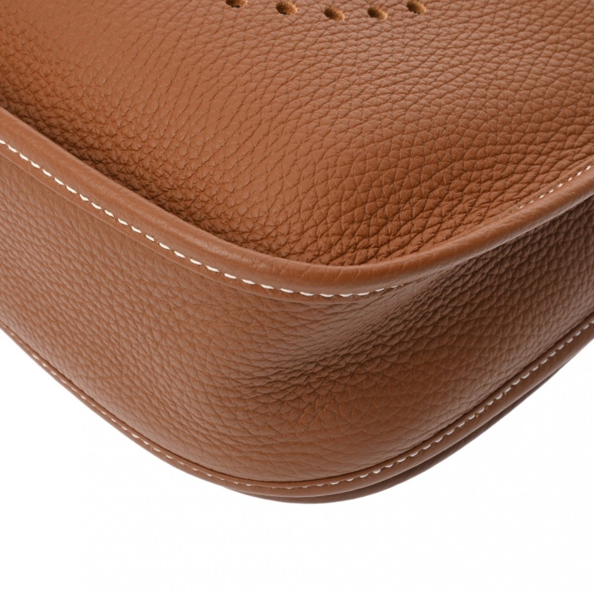 Hermes Gold Taurillon Clemence Leather Shoulder Bag (Pre-Owned)