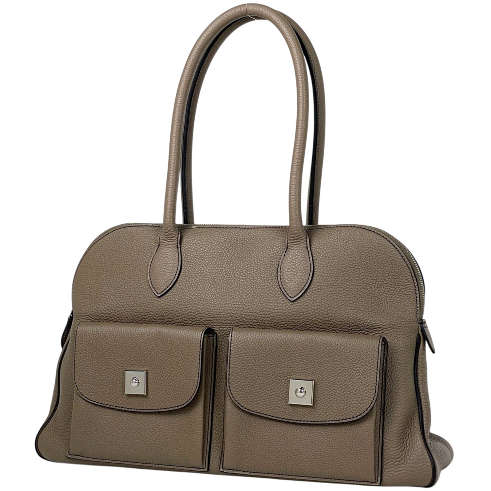 Hermes Brown Togo Leather Handbag (Pre-Owned)