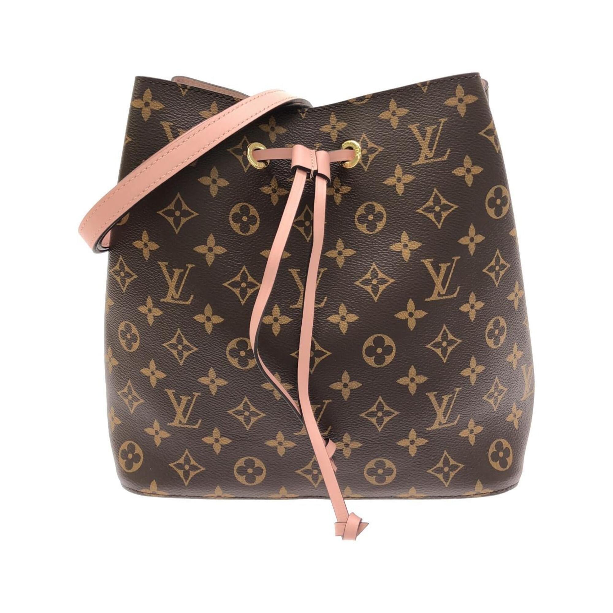 Louis Vuitton Marron Rose Poudre Coated Canvas Shoulder Bag (Pre-Owned)