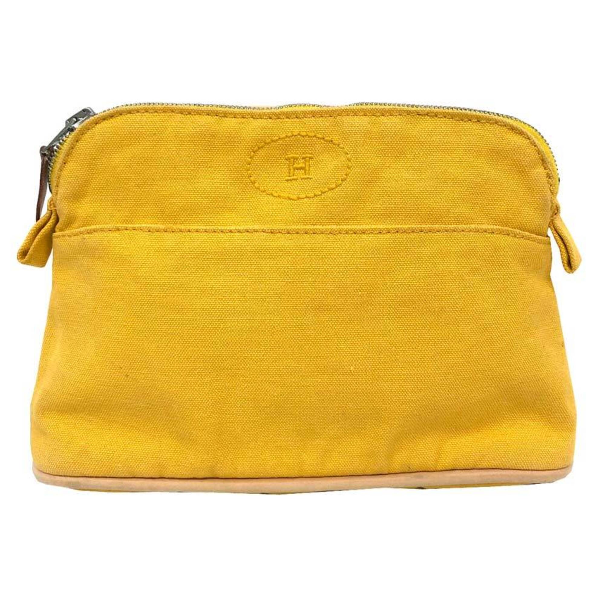 Hermes Yellow Cotton Pouch (Pre-Owned)