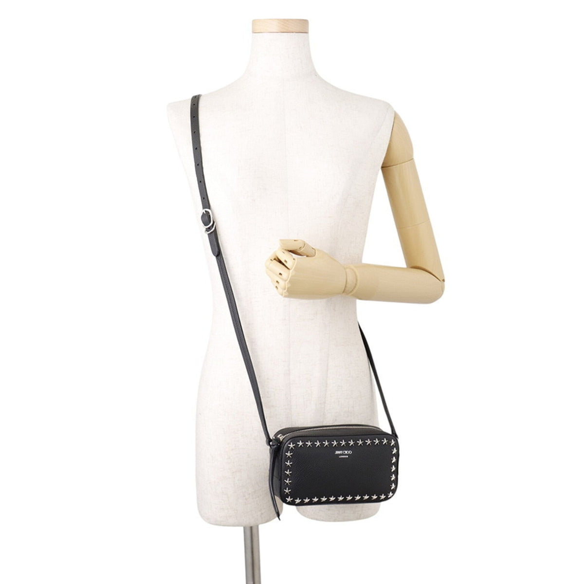 Jimmy Choo Black Leather Shoulder Bag (Pre-Owned)