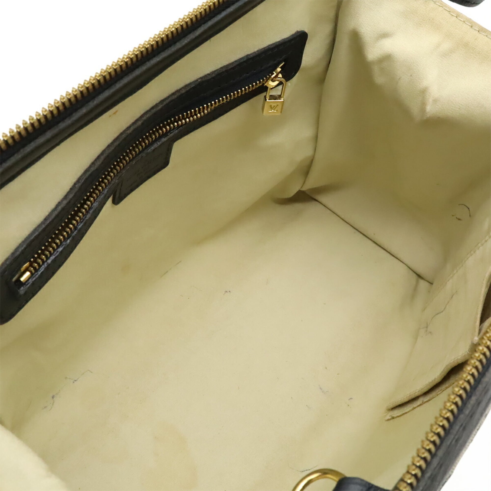 Louis Vuitton Blue Canvas Leather Handbag (Pre-Owned)