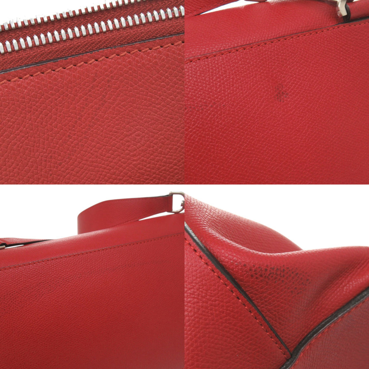Valextra Red Color Leather Tote Bag (Pre-Owned)