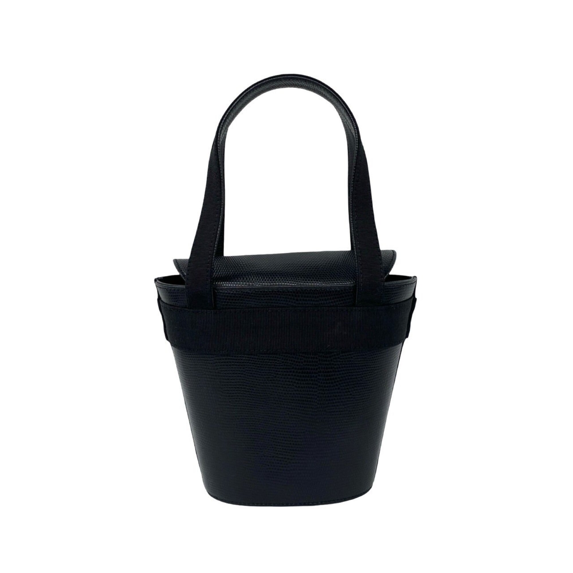 Salvatore Ferragamo Black Leather Handbag (Pre-Owned)