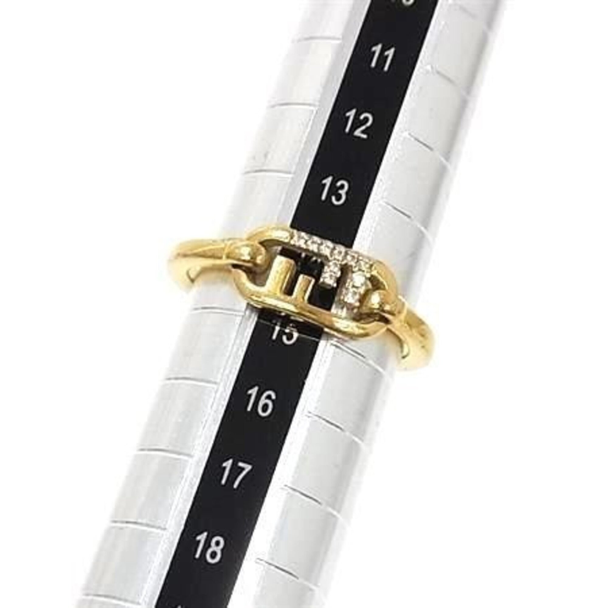 Fendi Gold Metal Band Ring (Pre-Owned)