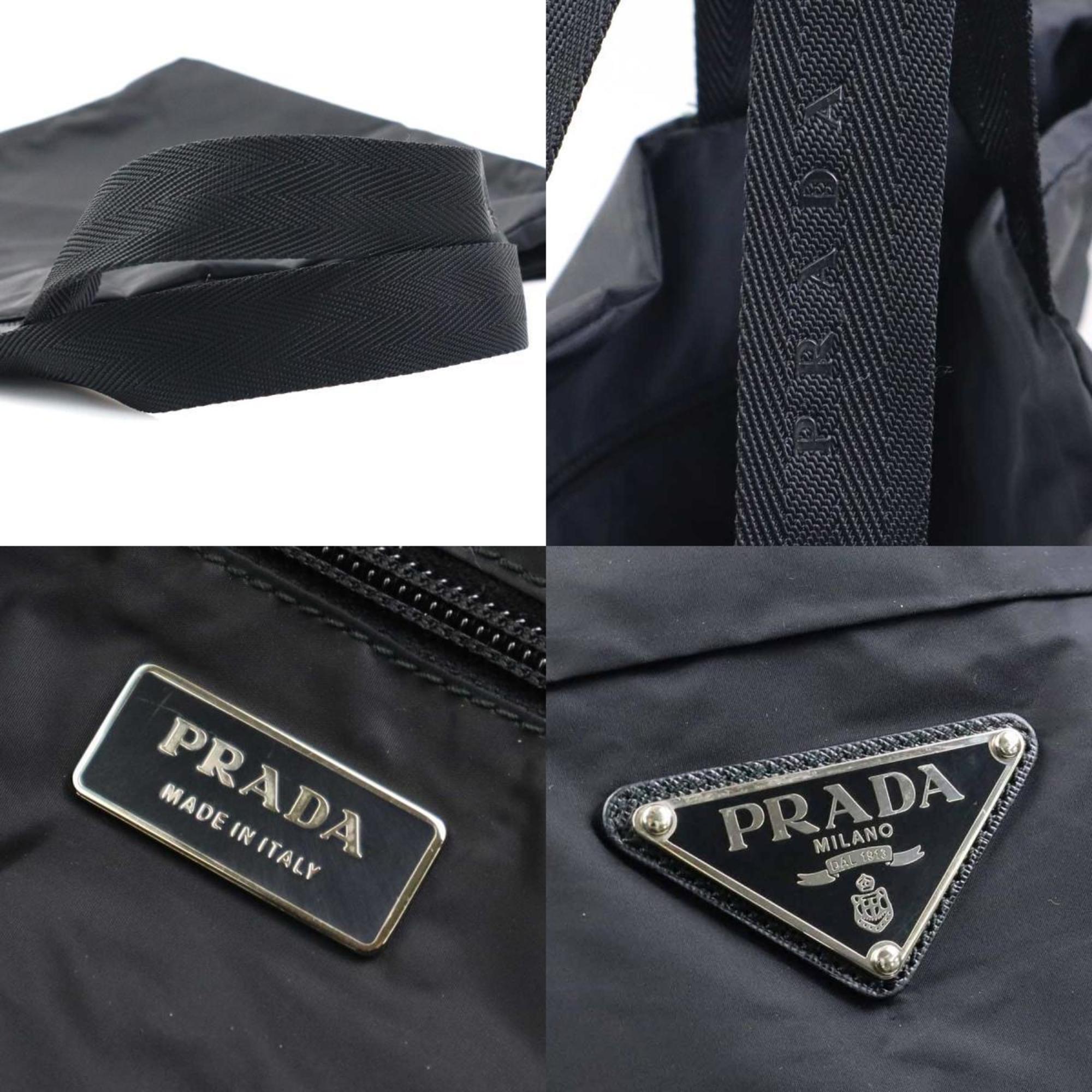 Prada Black Nylon Eco-Bag Handbag (Pre-Owned)