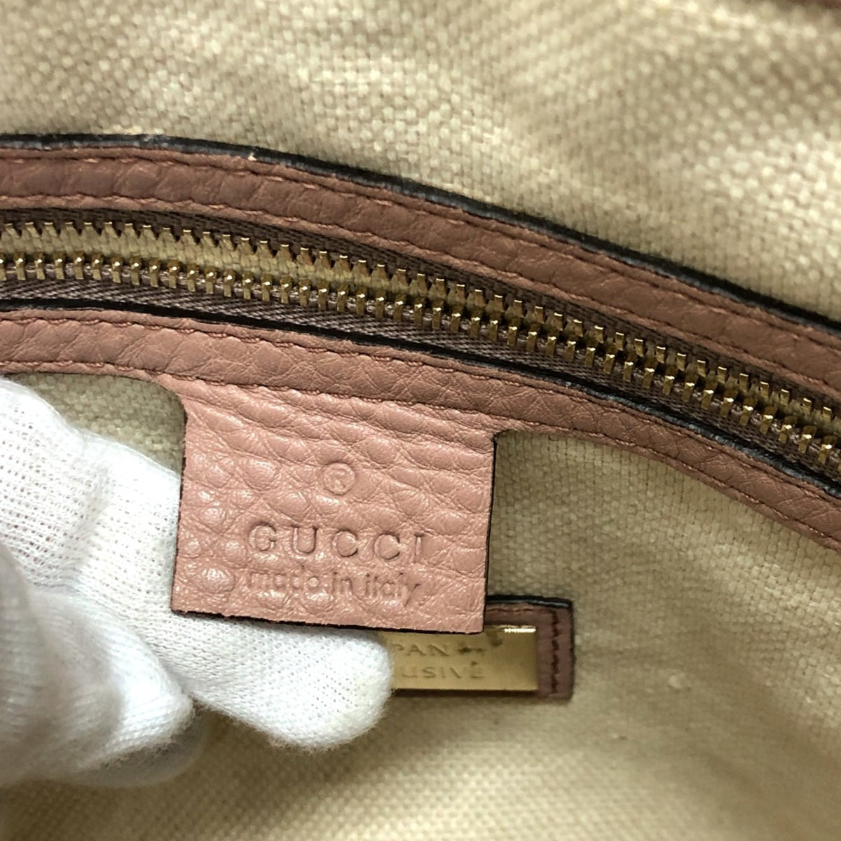 Gucci Beige Leather Handbag (Pre-Owned)