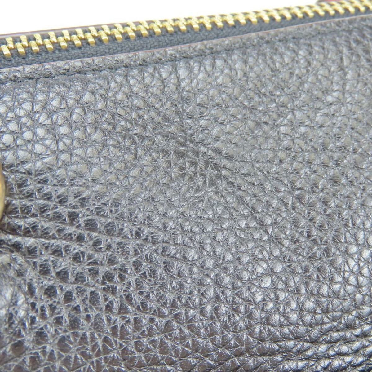 Coach Signature Black Bordeaux Brown Leather Coated Canvas Handbag (Pre-Owned)
