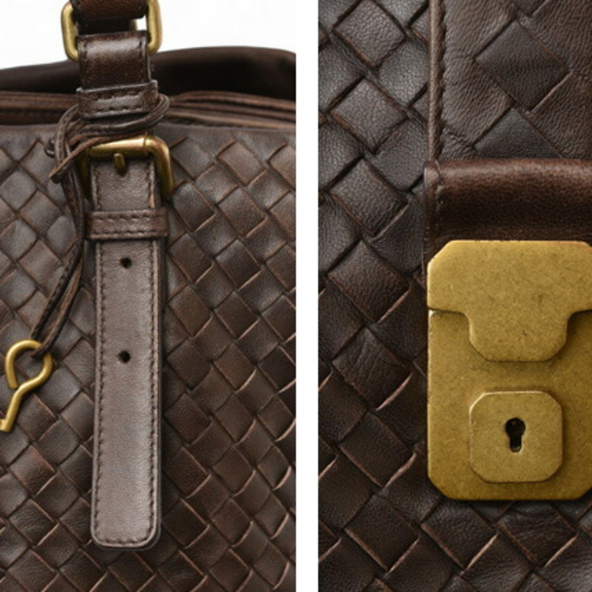 Bottega Veneta Dark Brown Intrecciato Tote Bag (Pre-Owned)