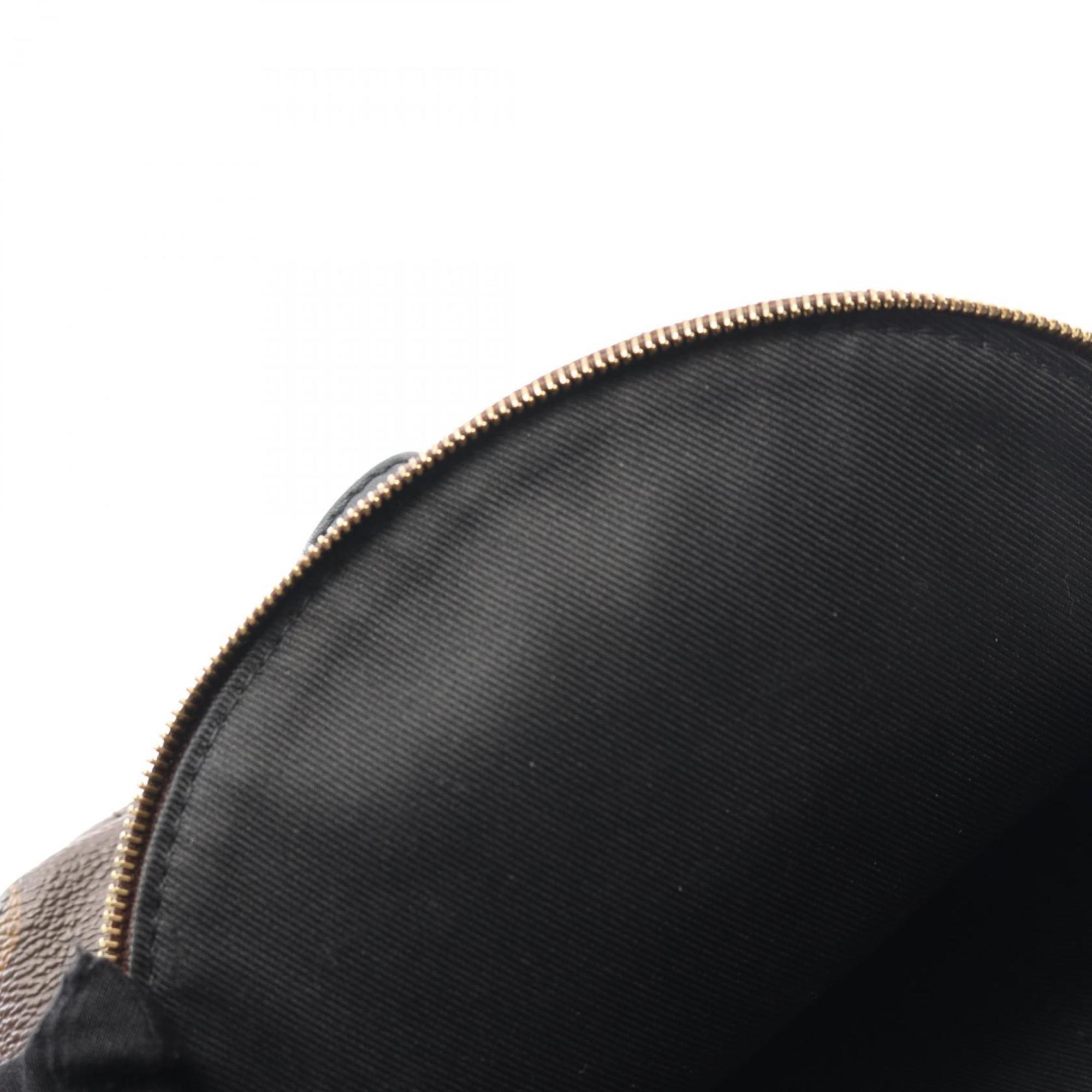 Louis Vuitton Black Brown Monogram Coated Canvas Backpack (Pre-Owned)