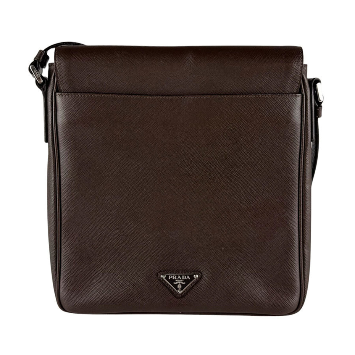 Prada Brown Leather Shoulder Bag (Pre-Owned)