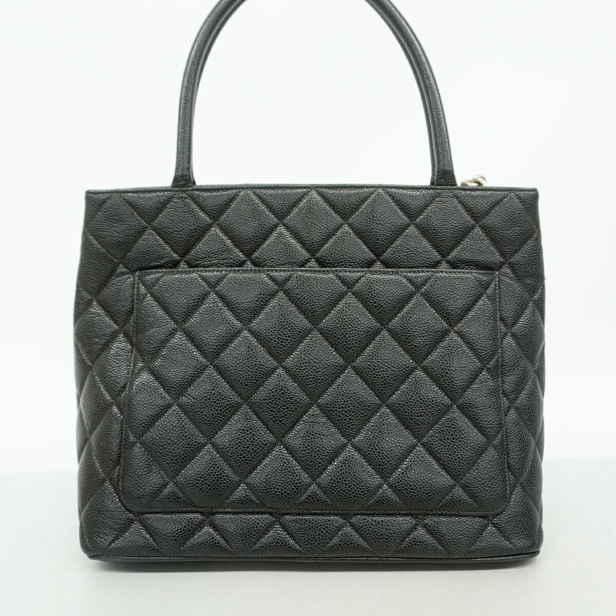 Chanel Black Grained Calfskin Tote Bag (Pre-Owned)