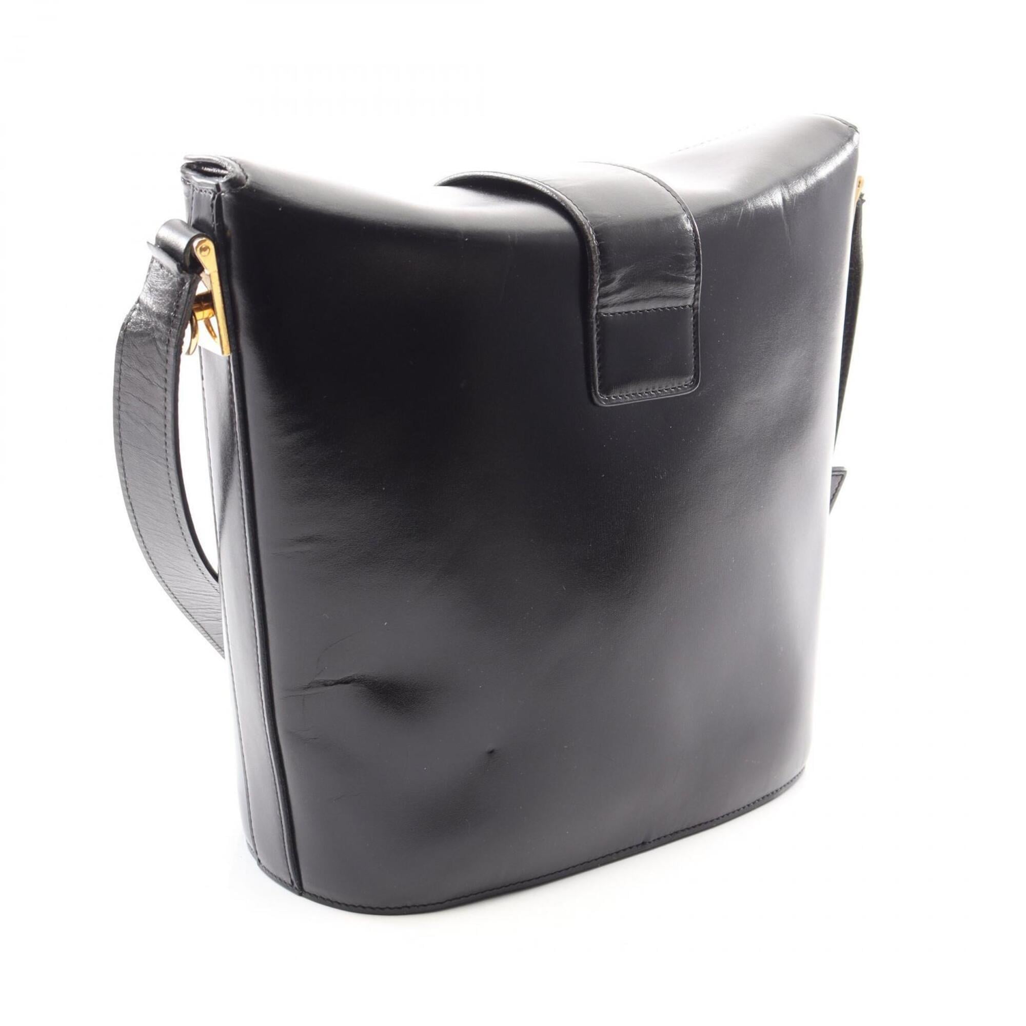 Celine Black Leather Handbag Shoulder Bag (Pre-Owned)