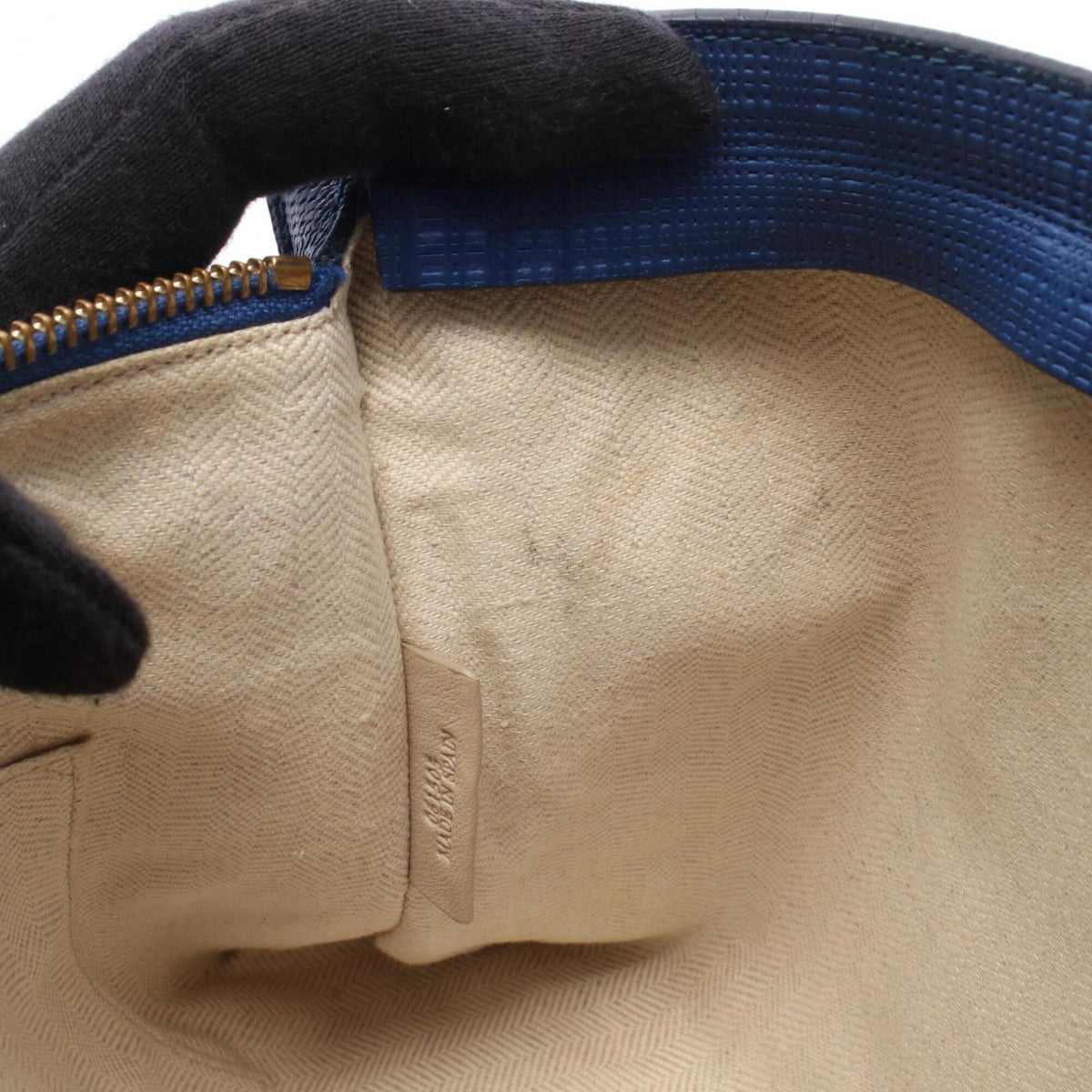 Loewe Blue Leather Clutch Bag Pouch (Pre-Owned)